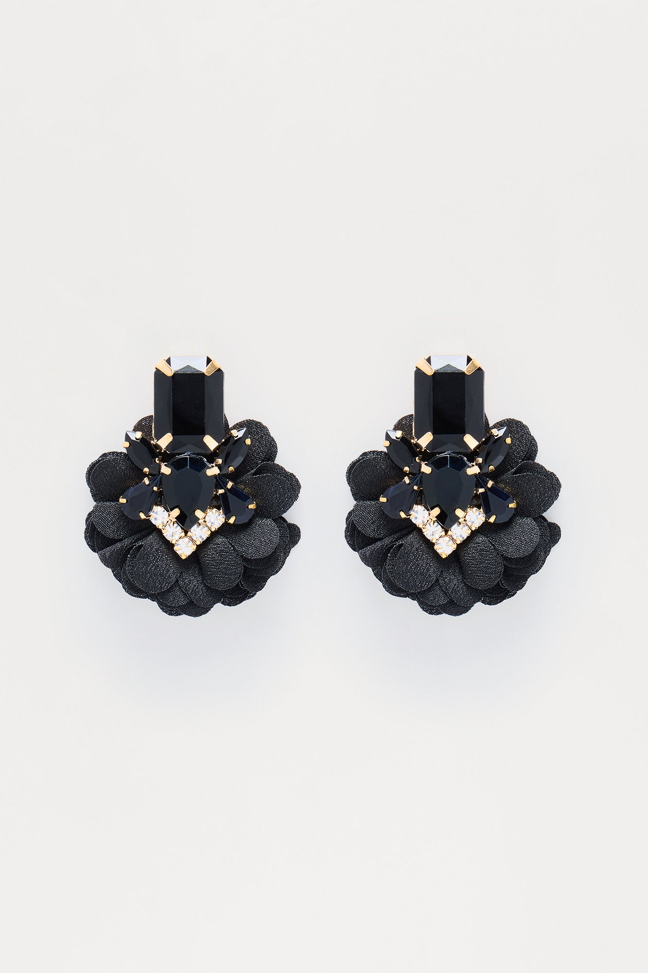 Let The Jewels Show Drop Earrings - Black