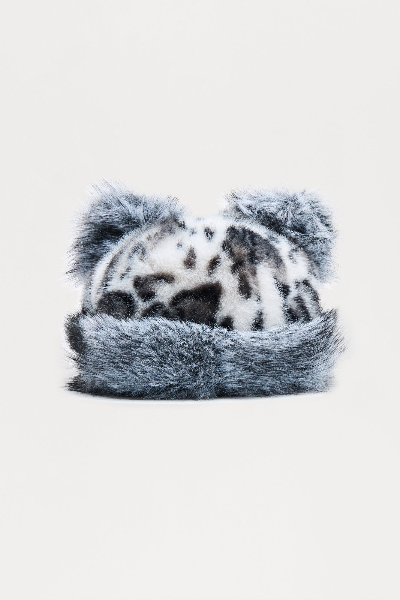 Not Always Purrfect Faux Fur Bucket Hat - Grey/combo
