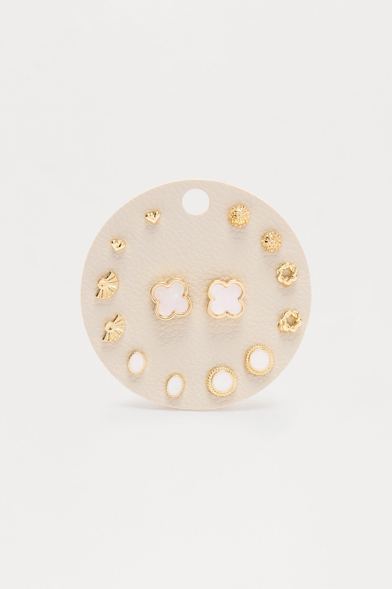 Daily Stud 7 Pair Multi Earring Set - Gold