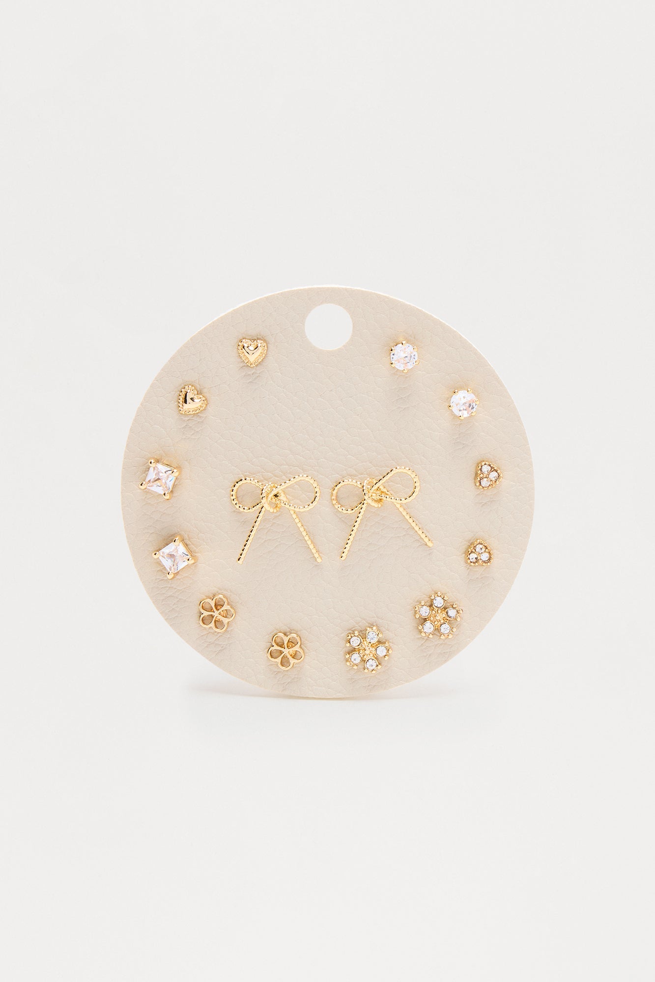 Girly Trinkets 7 Pair Multi Earring Set - Gold