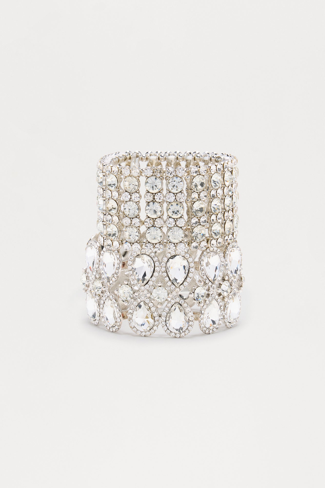 Duo Of Light 2 Piece Stretch Bracelet Set - Silver
