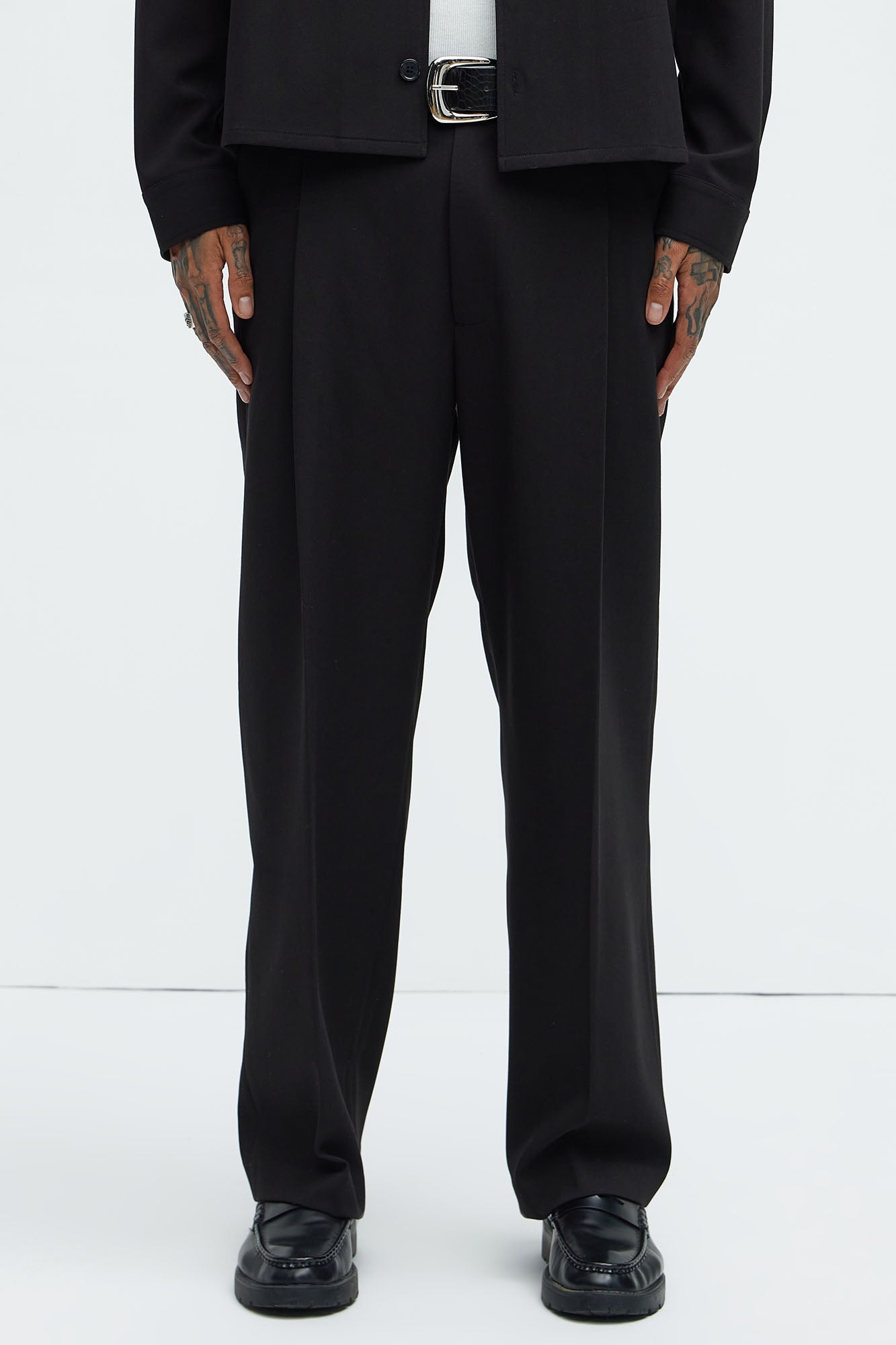 Ronan Relaxed Tapered Trousers - Black