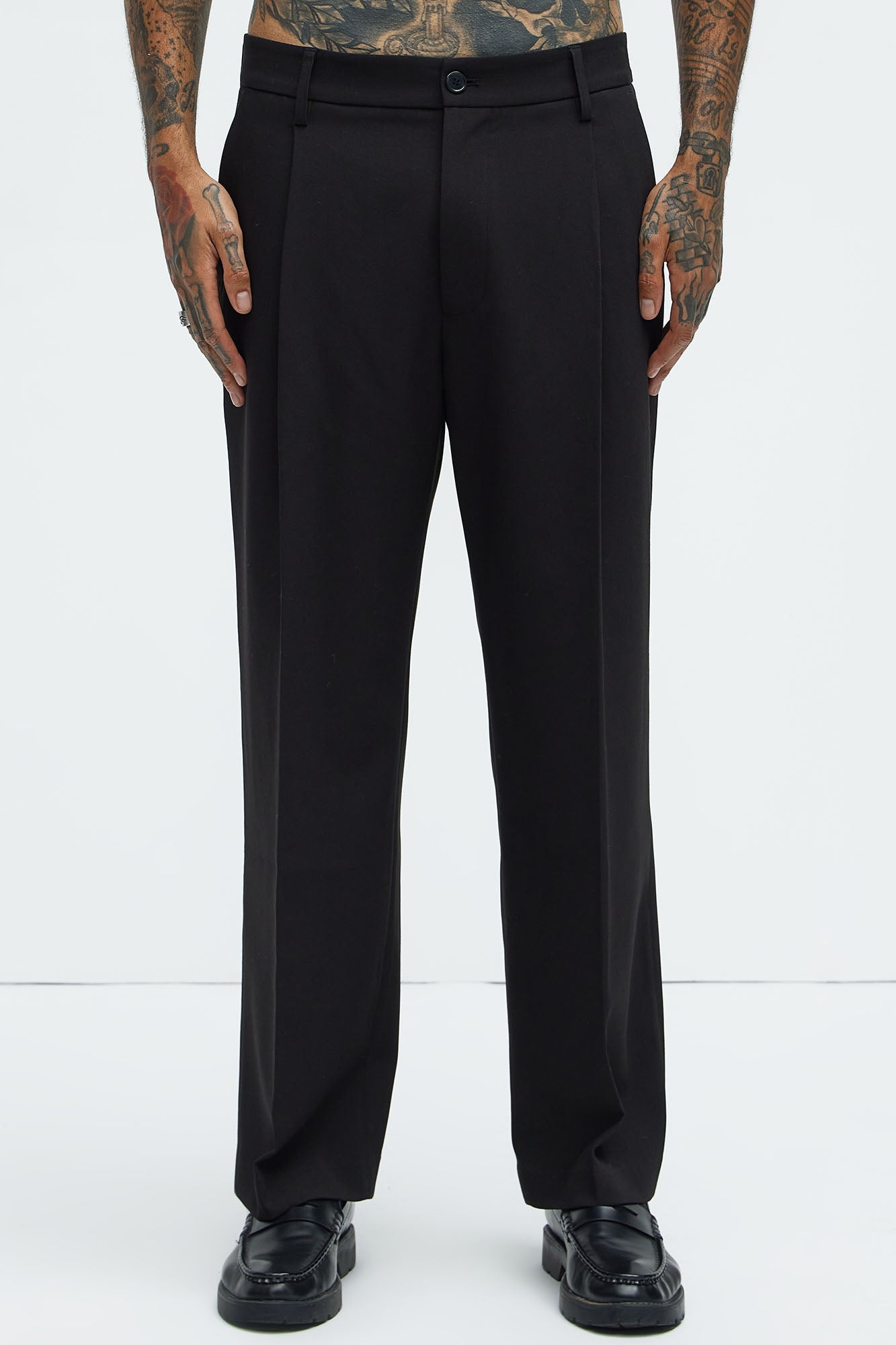 Ronan Relaxed Tapered Trousers - Black