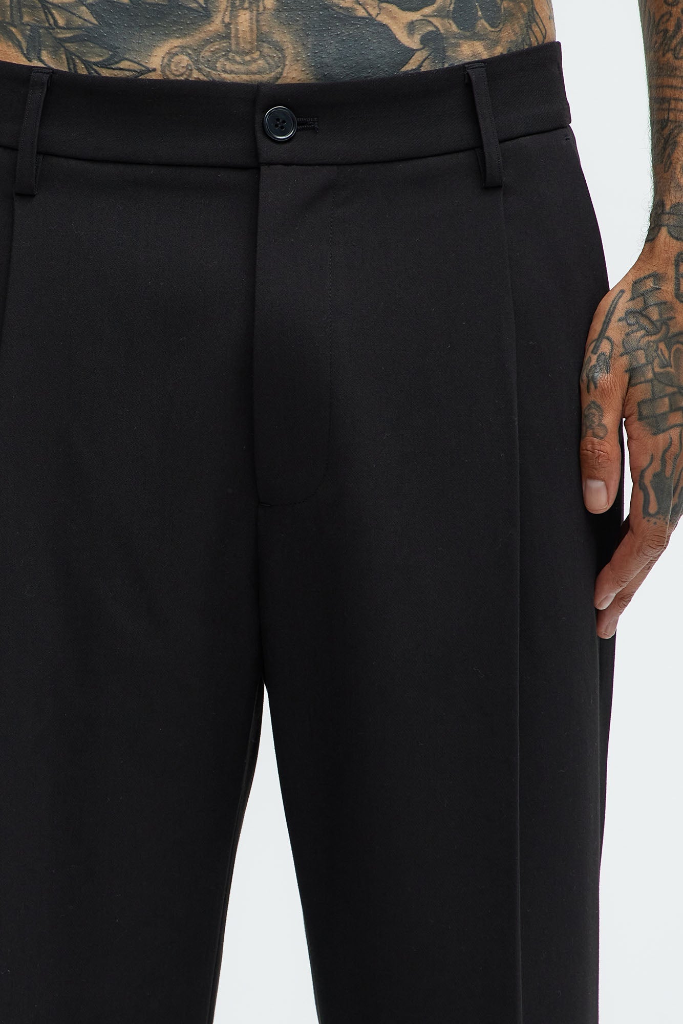 Ronan Relaxed Tapered Trousers - Black