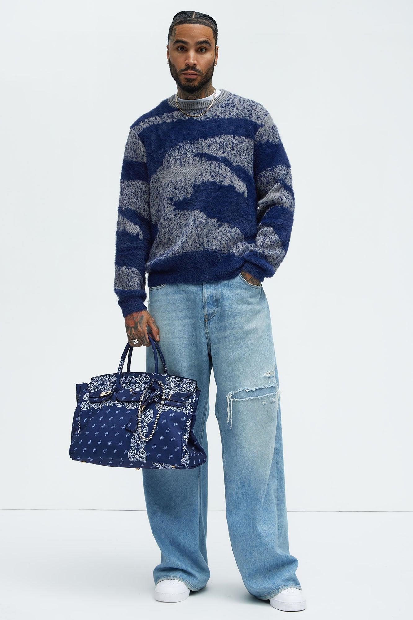 Places To Be Crewneck Sweater - Navy/combo