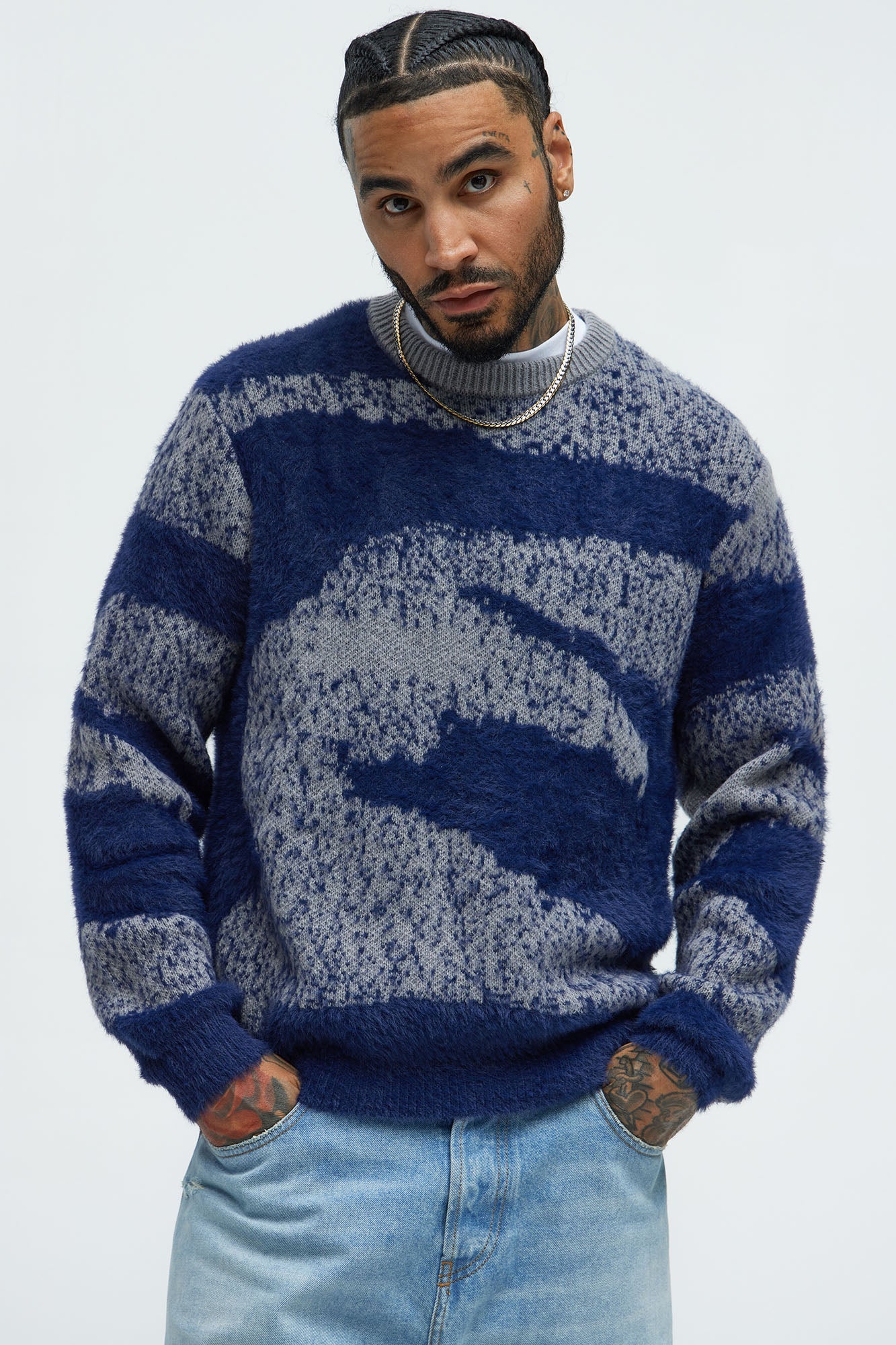 Places To Be Crewneck Sweater - Navy/combo