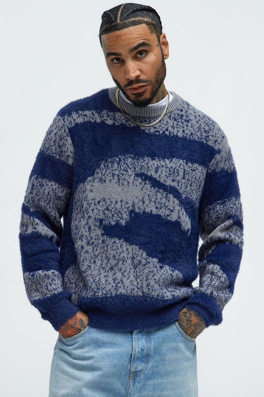 Places To Be Crewneck Sweater - Navy/combo
