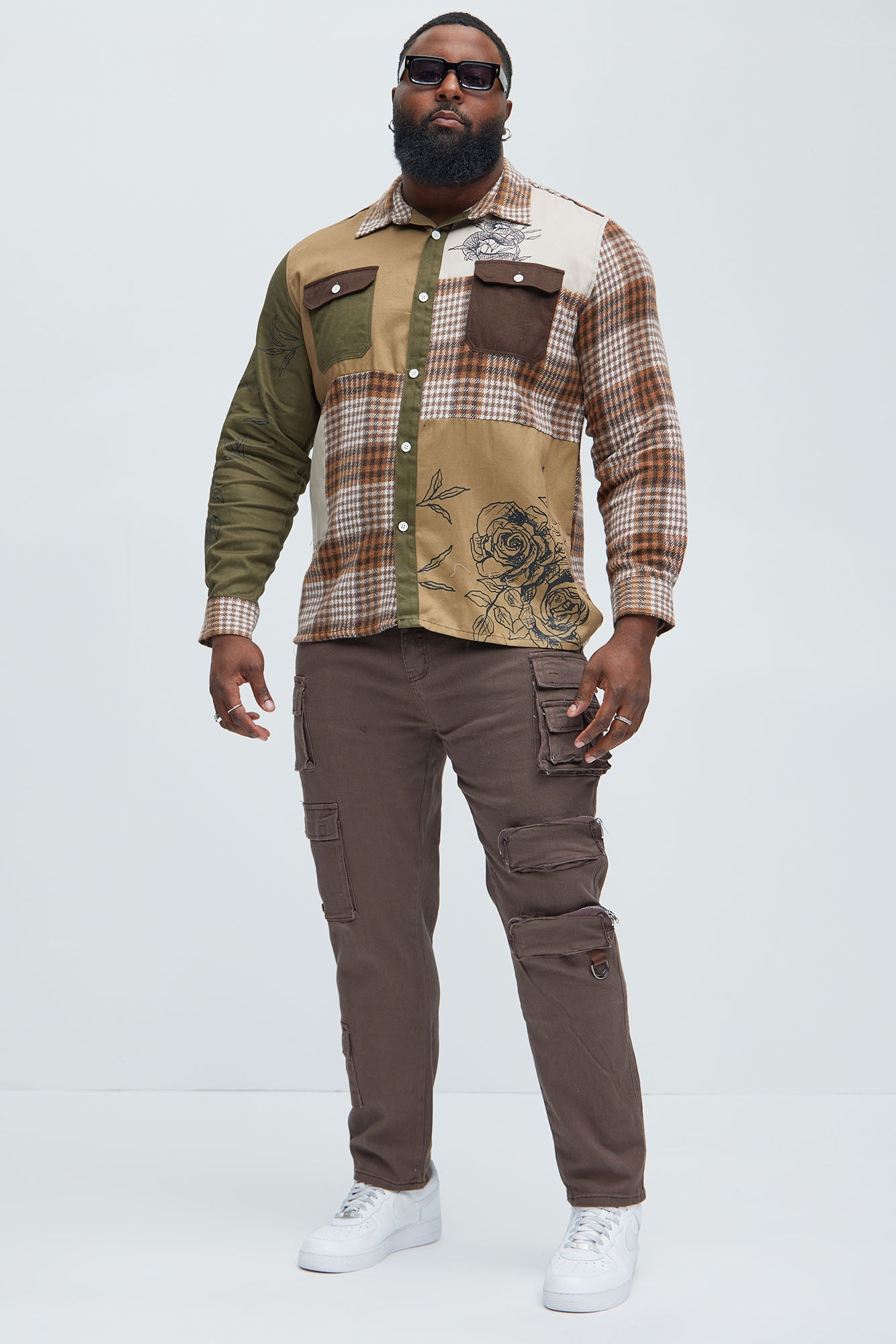 More Than One Cargo Pocket Slim Jeans - Brown