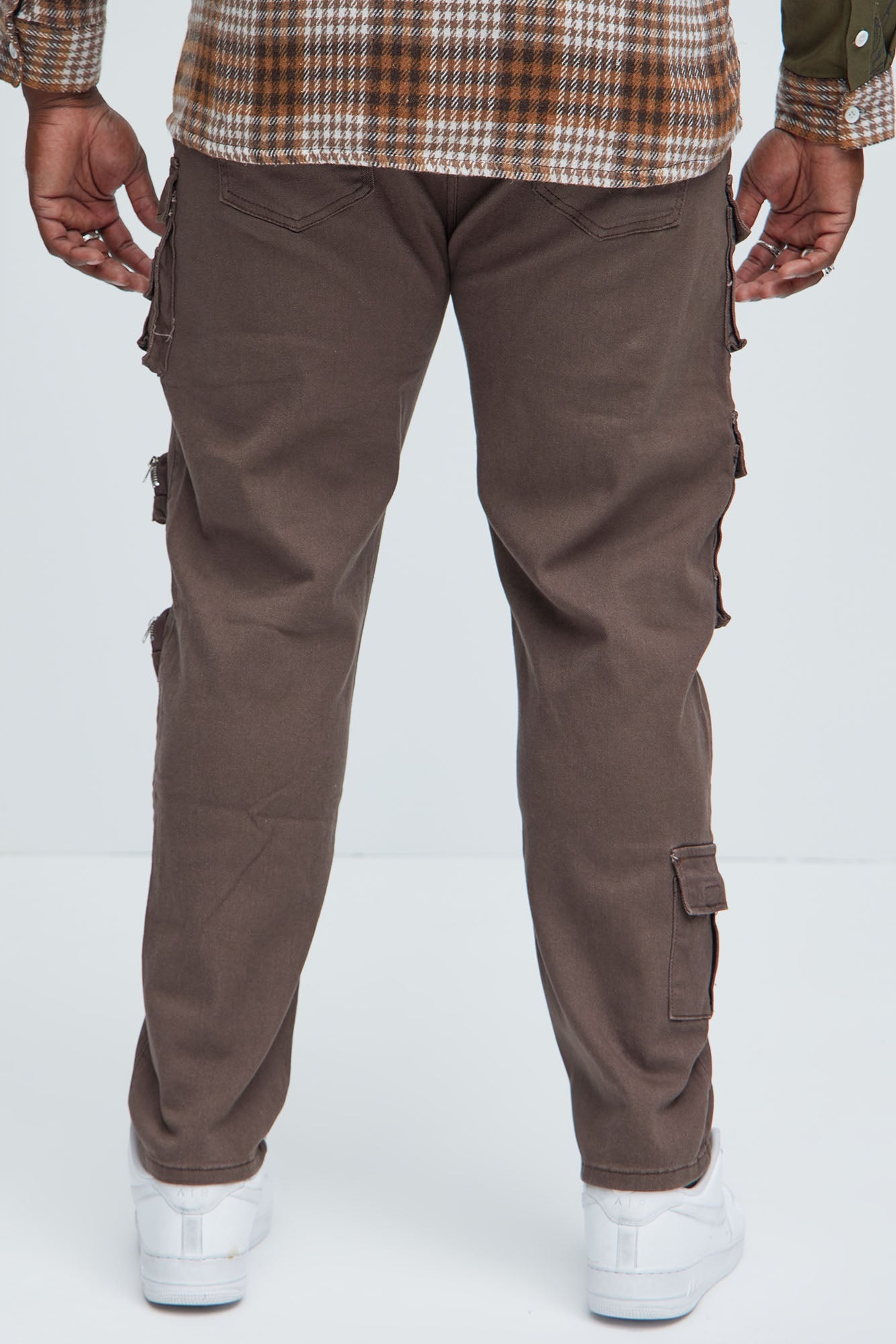 More Than One Cargo Pocket Slim Jeans - Brown