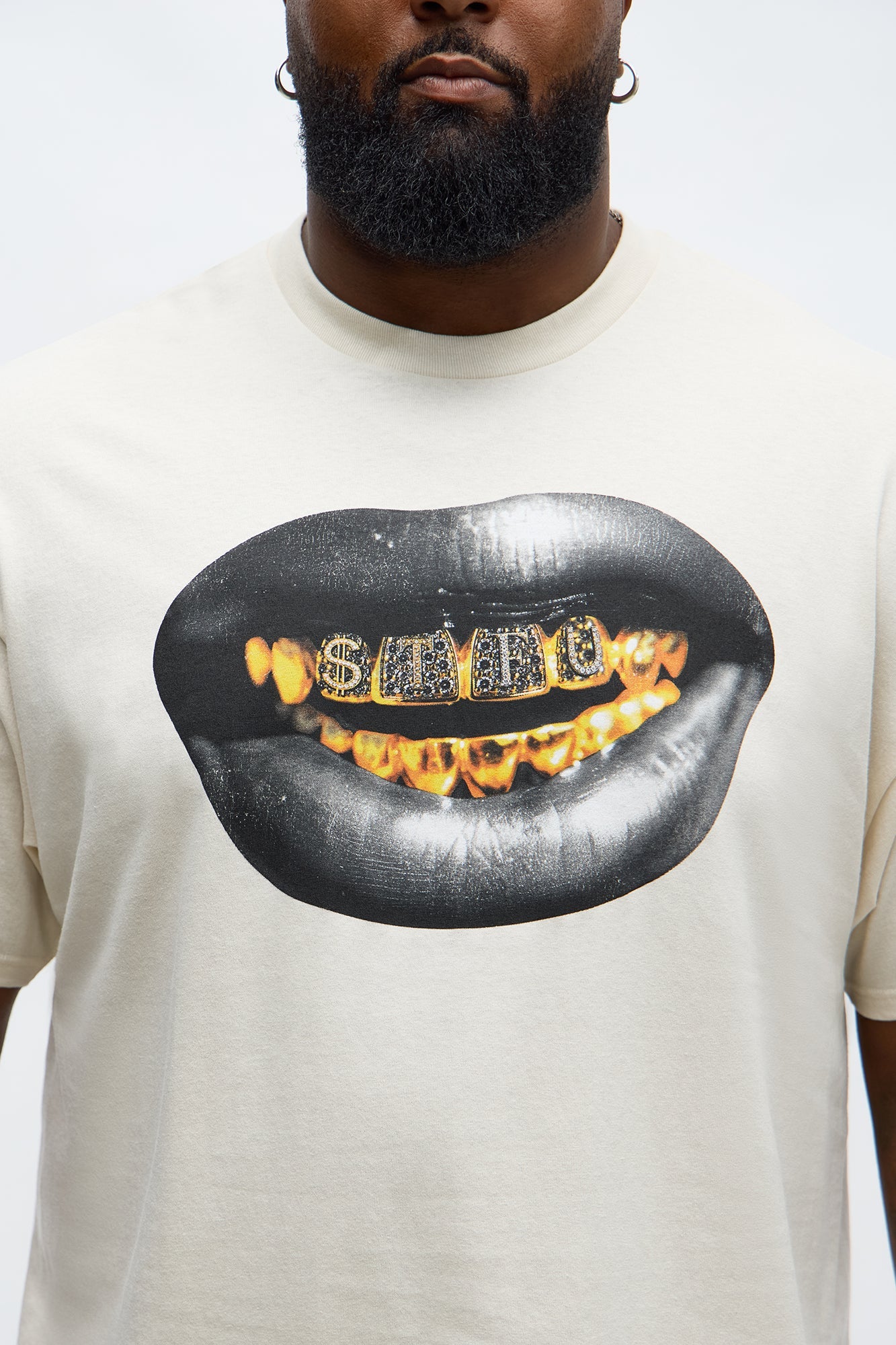 STFU Grill Short Sleeve Tee - Off White