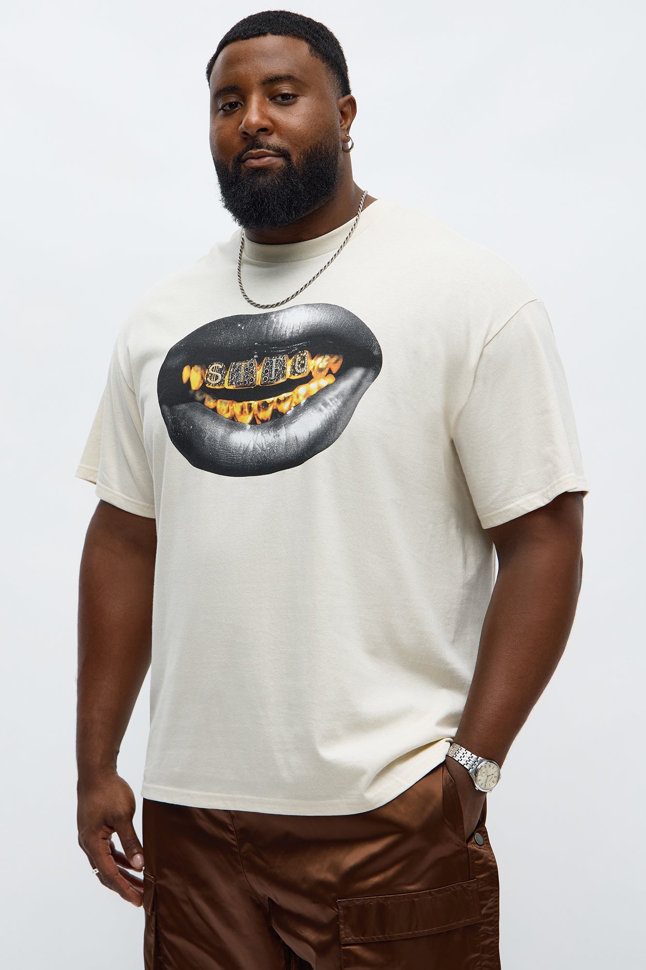 STFU Grill Short Sleeve Tee - Off White