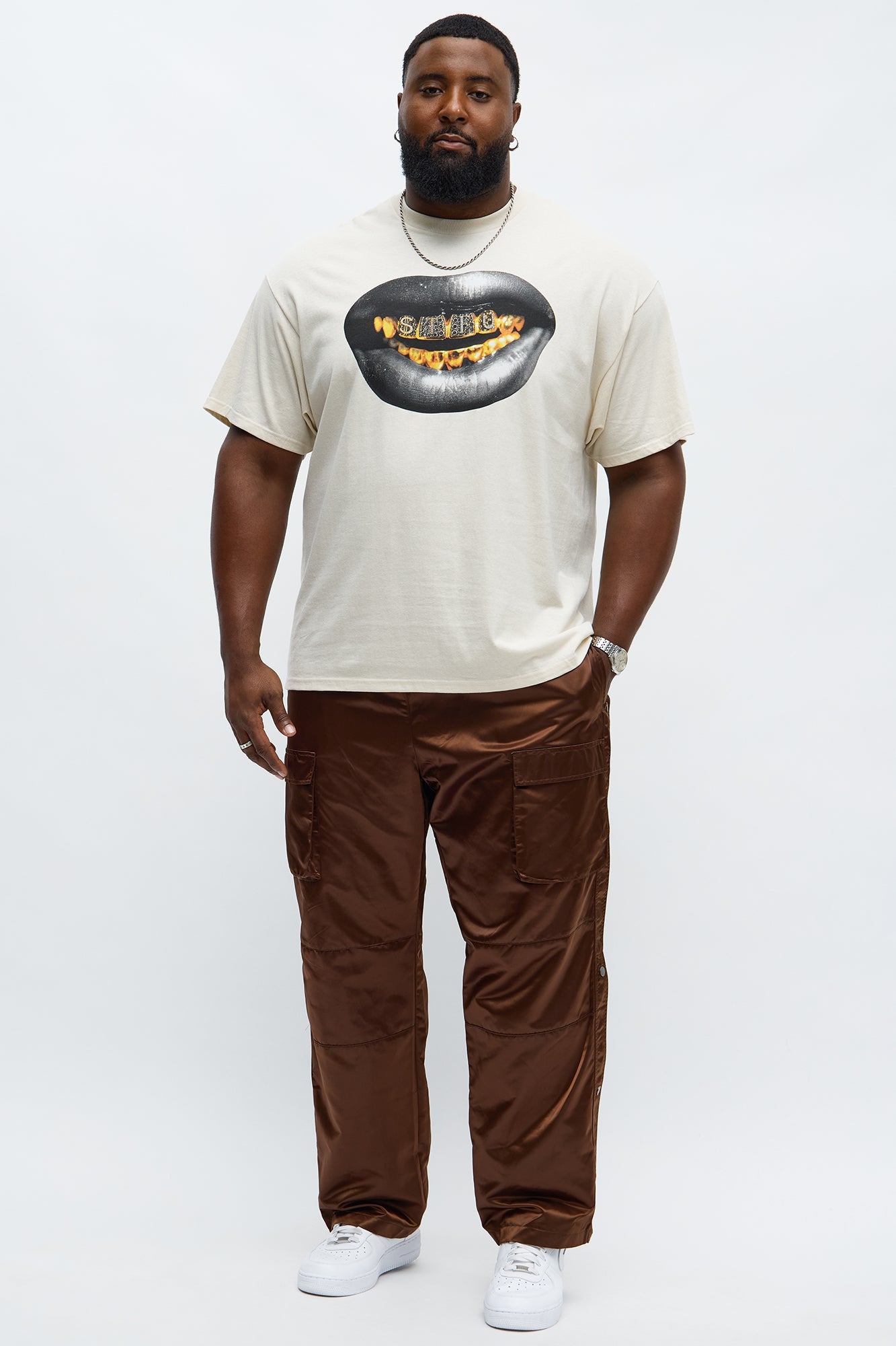 STFU Grill Short Sleeve Tee - Off White