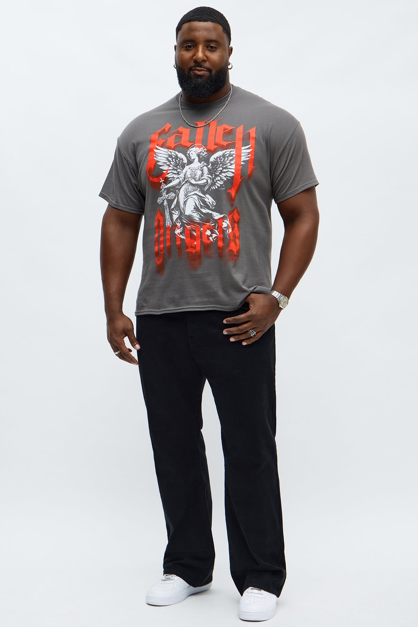 Fallen Angels Short Sleeve Tee - Charcoal