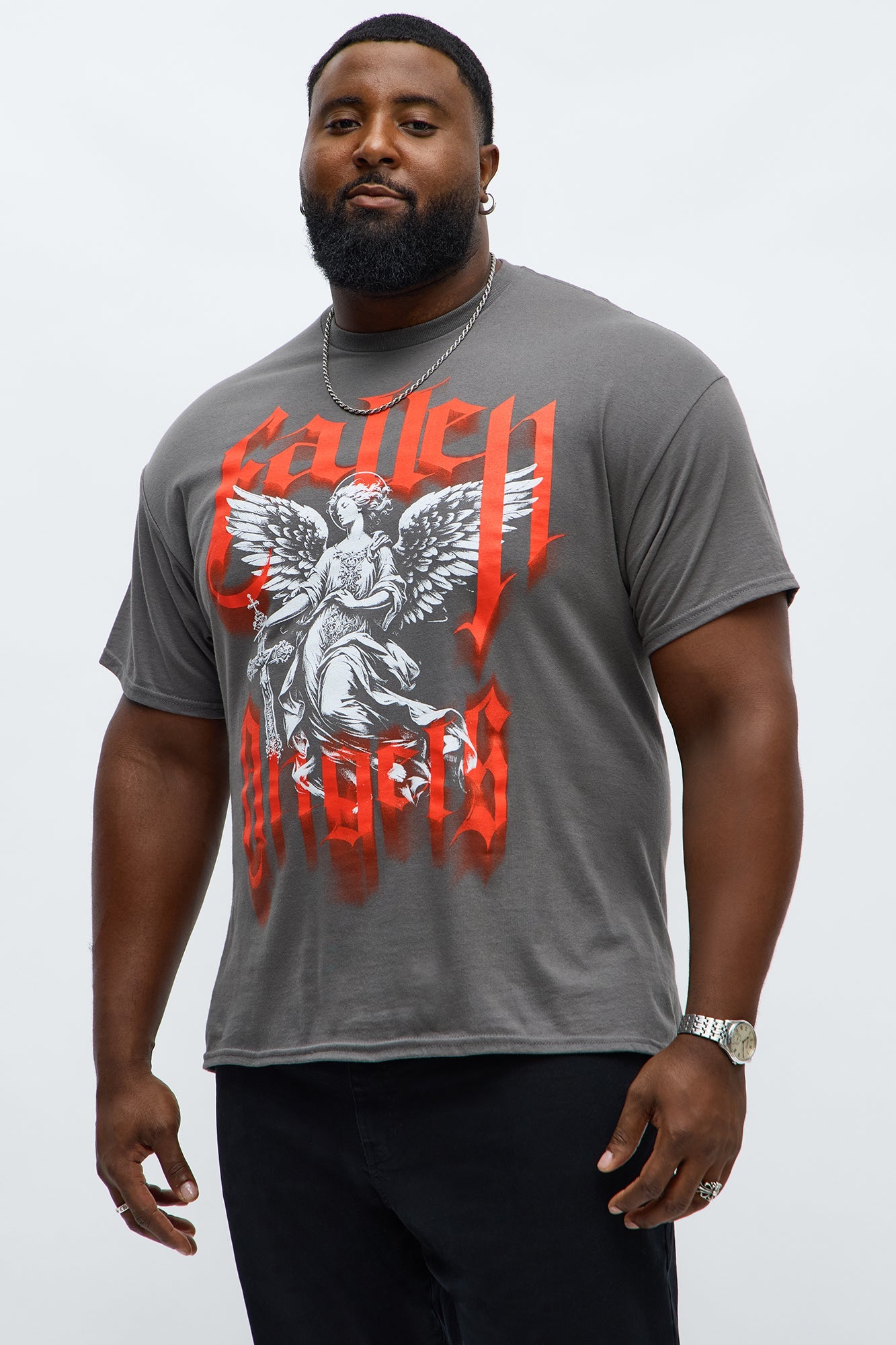 Fallen Angels Short Sleeve Tee - Charcoal