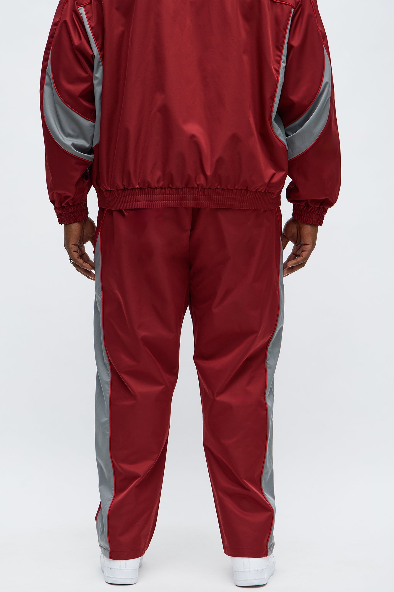 Straight Washed Cut The Track Pant - Red/combo