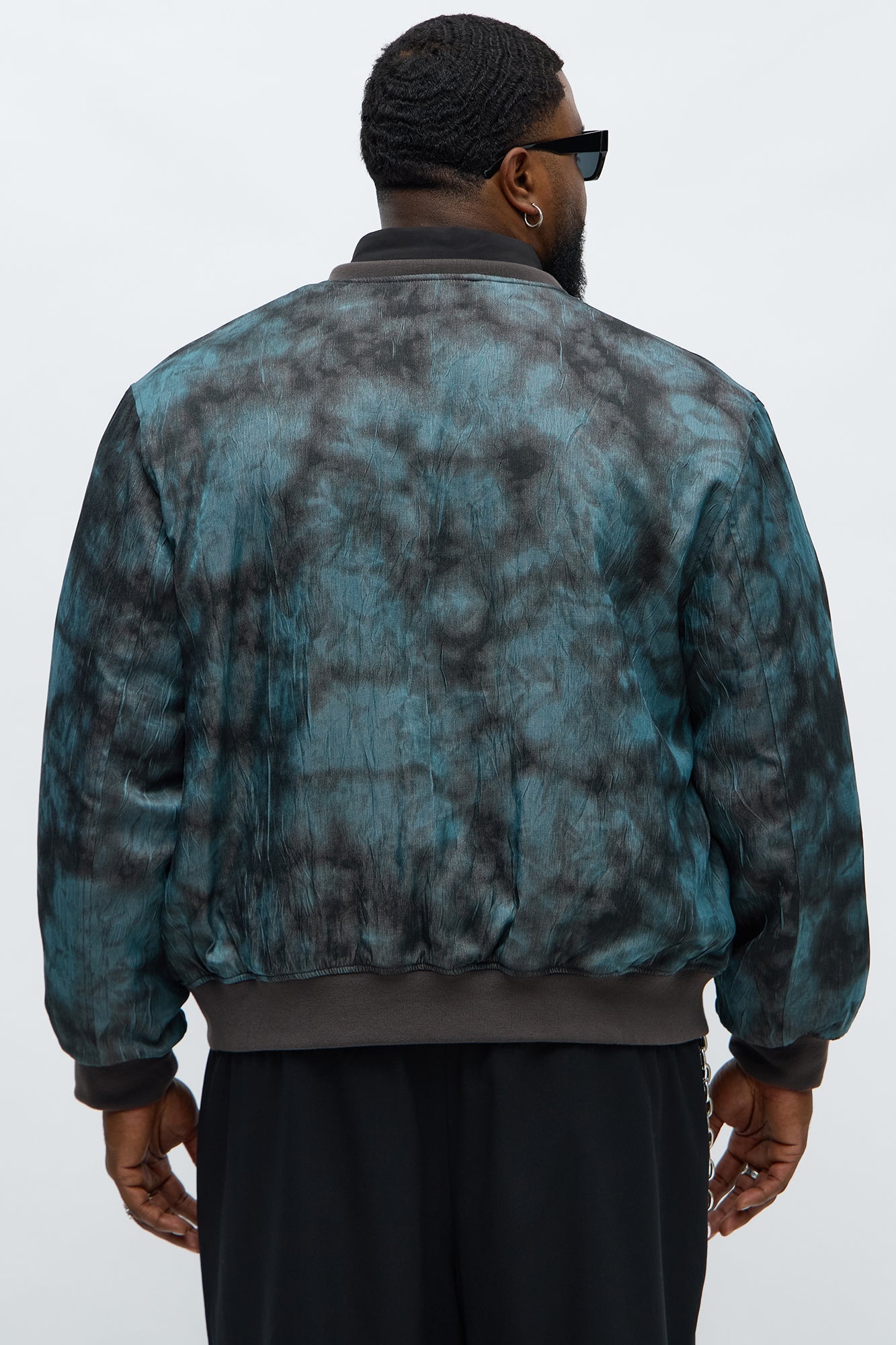 In The Trenches Iridescent Bomber Jacket - Blue/combo