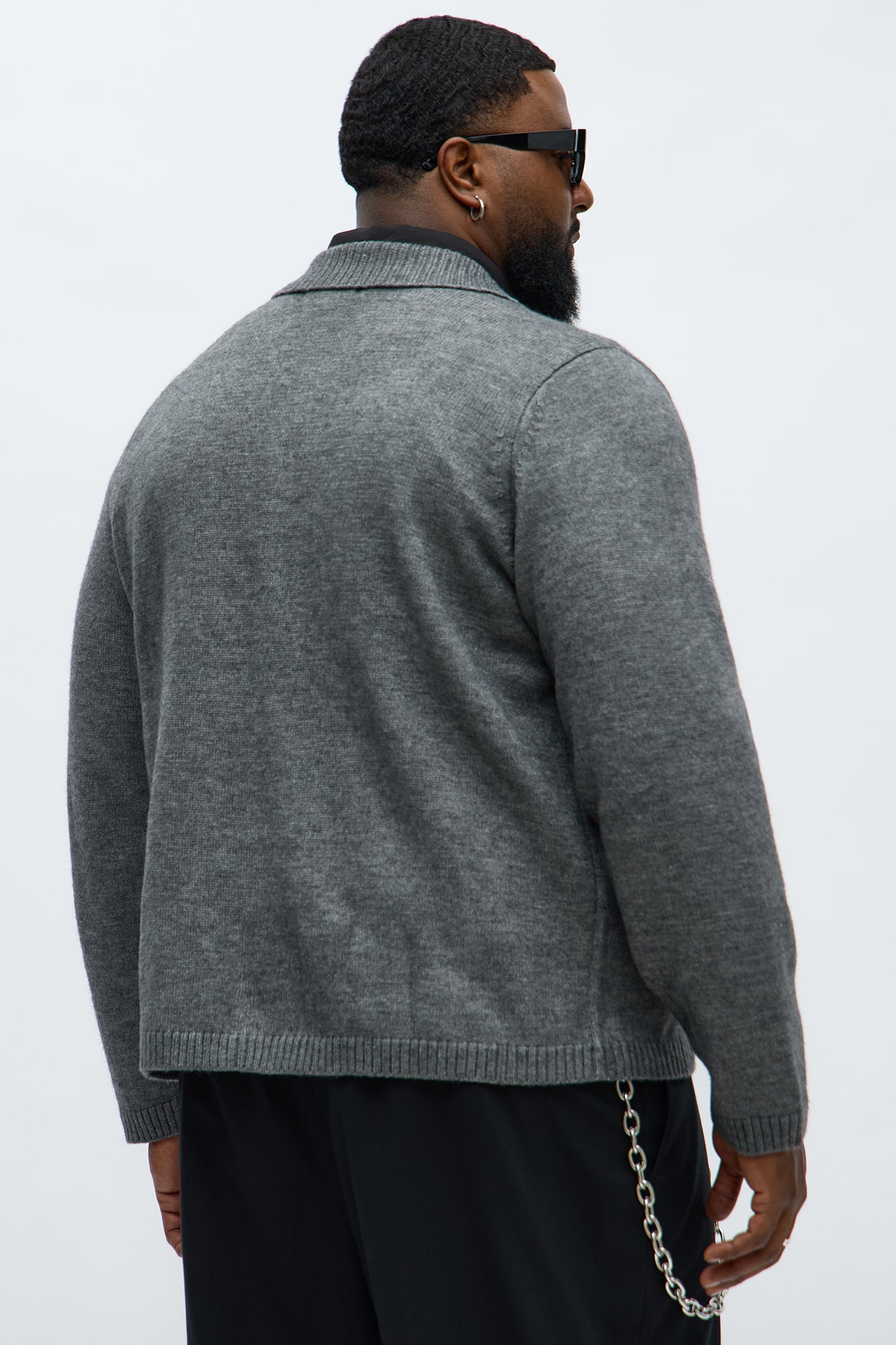Creeks Sweater Cardigan - Dark Grey