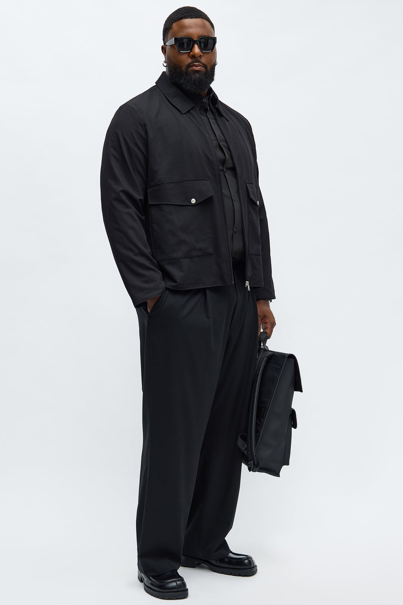 Erod Casual Zip Jacket - Black