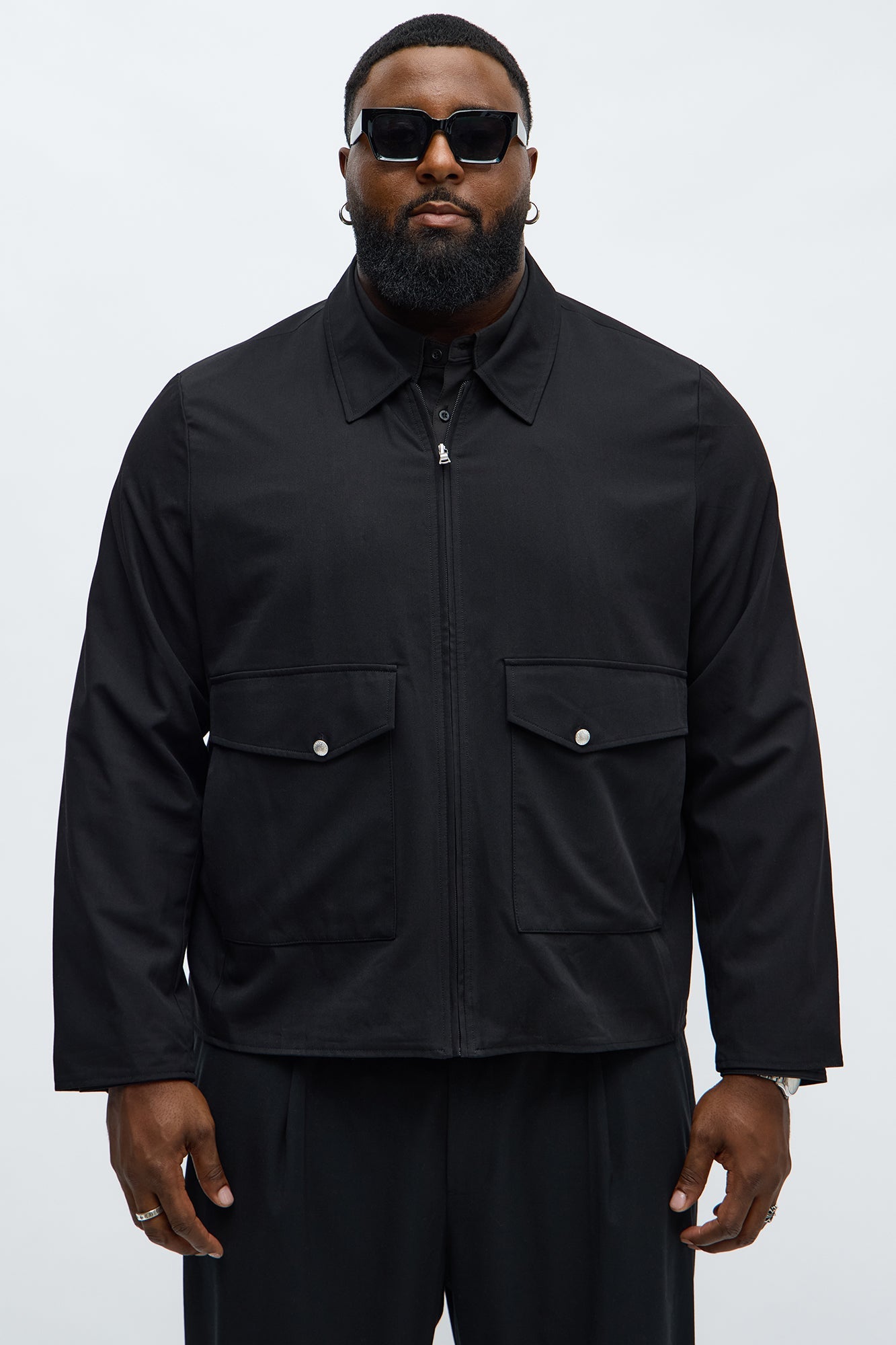 Erod Casual Zip Jacket - Black