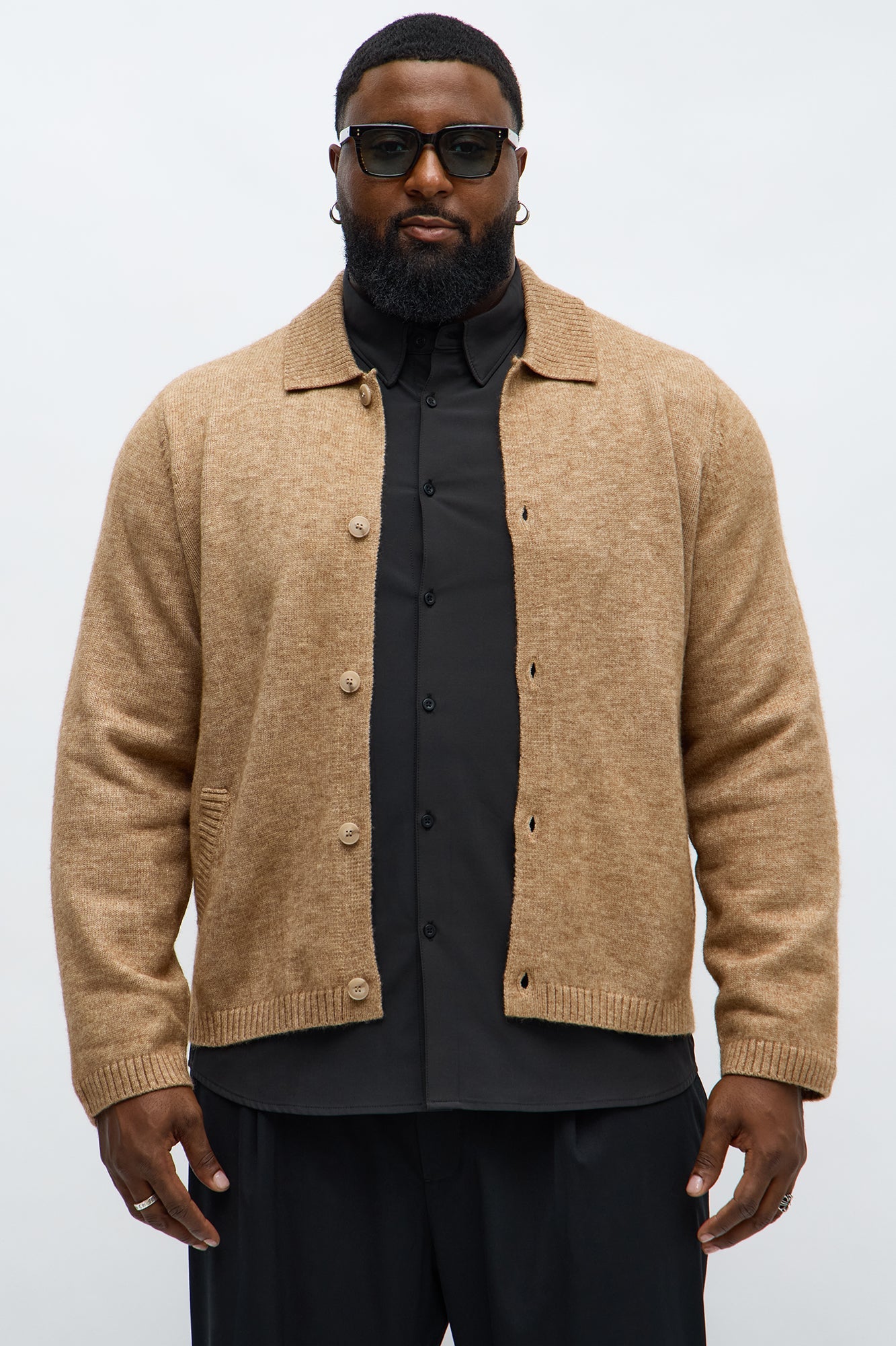 Creeks Sweater Cardigan - LightBrown