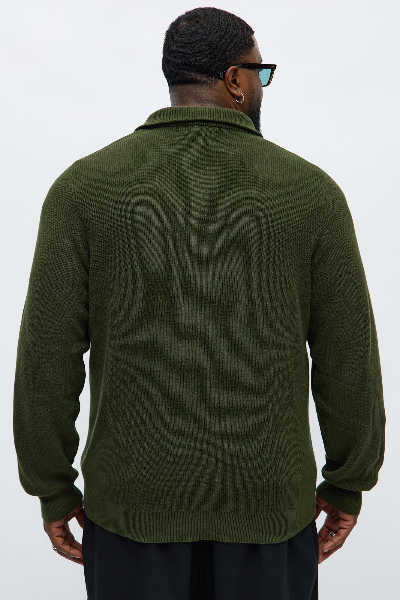 Shawn Quarter Zip Sweater - Olive