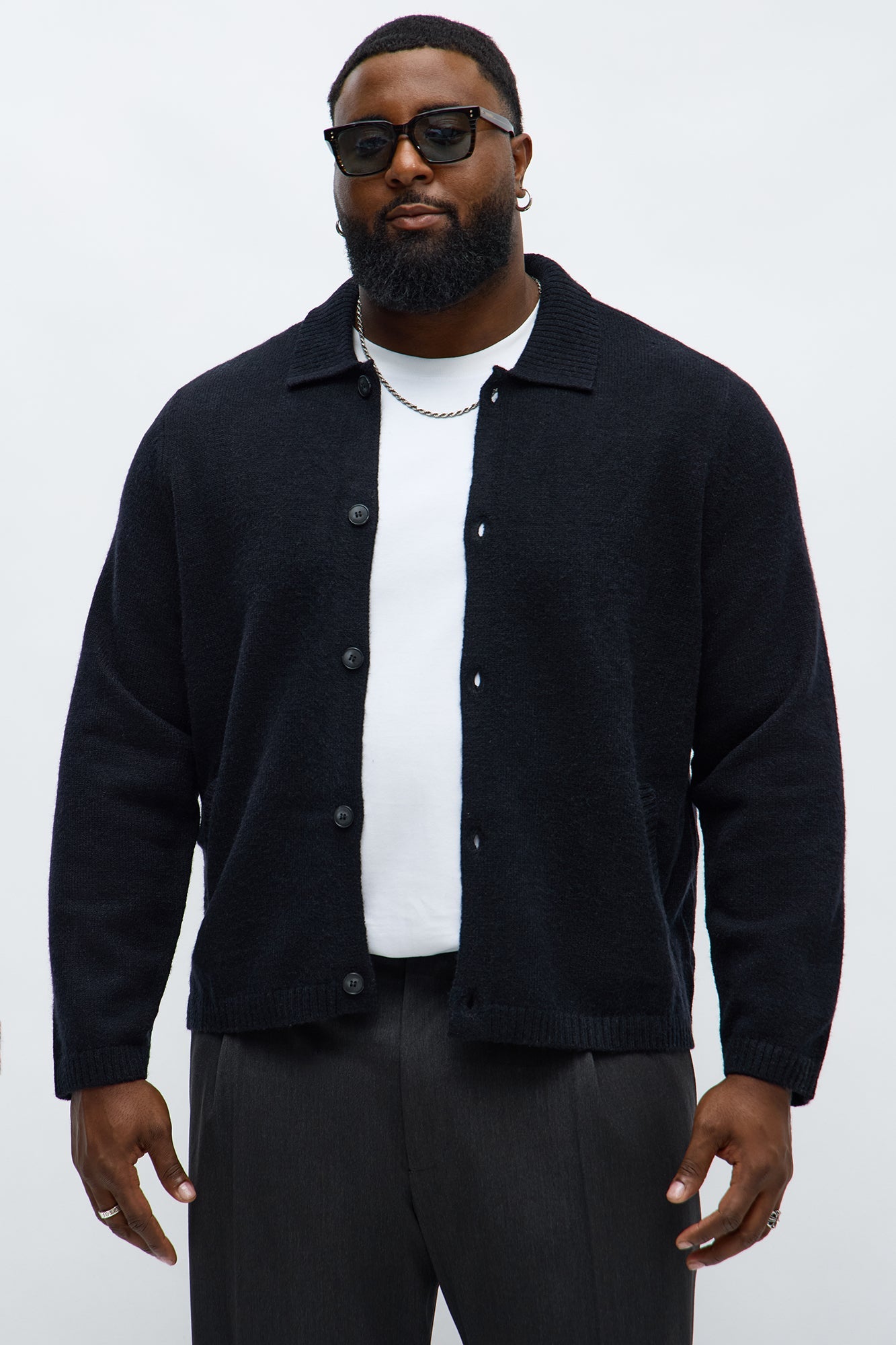 Creeks Sweater Cardigan - Black