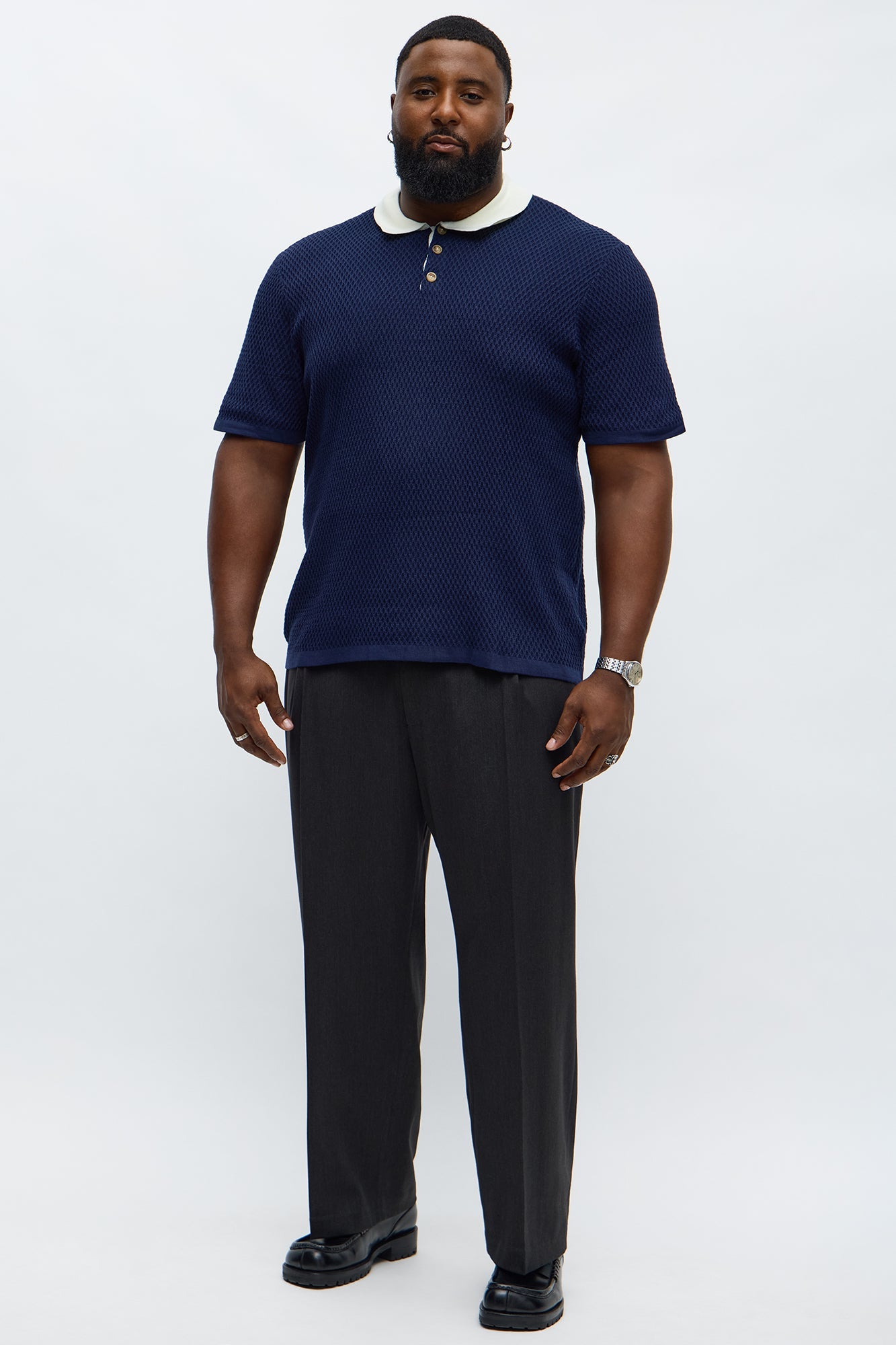 Clubhouse Textured Polo - Blue/combo