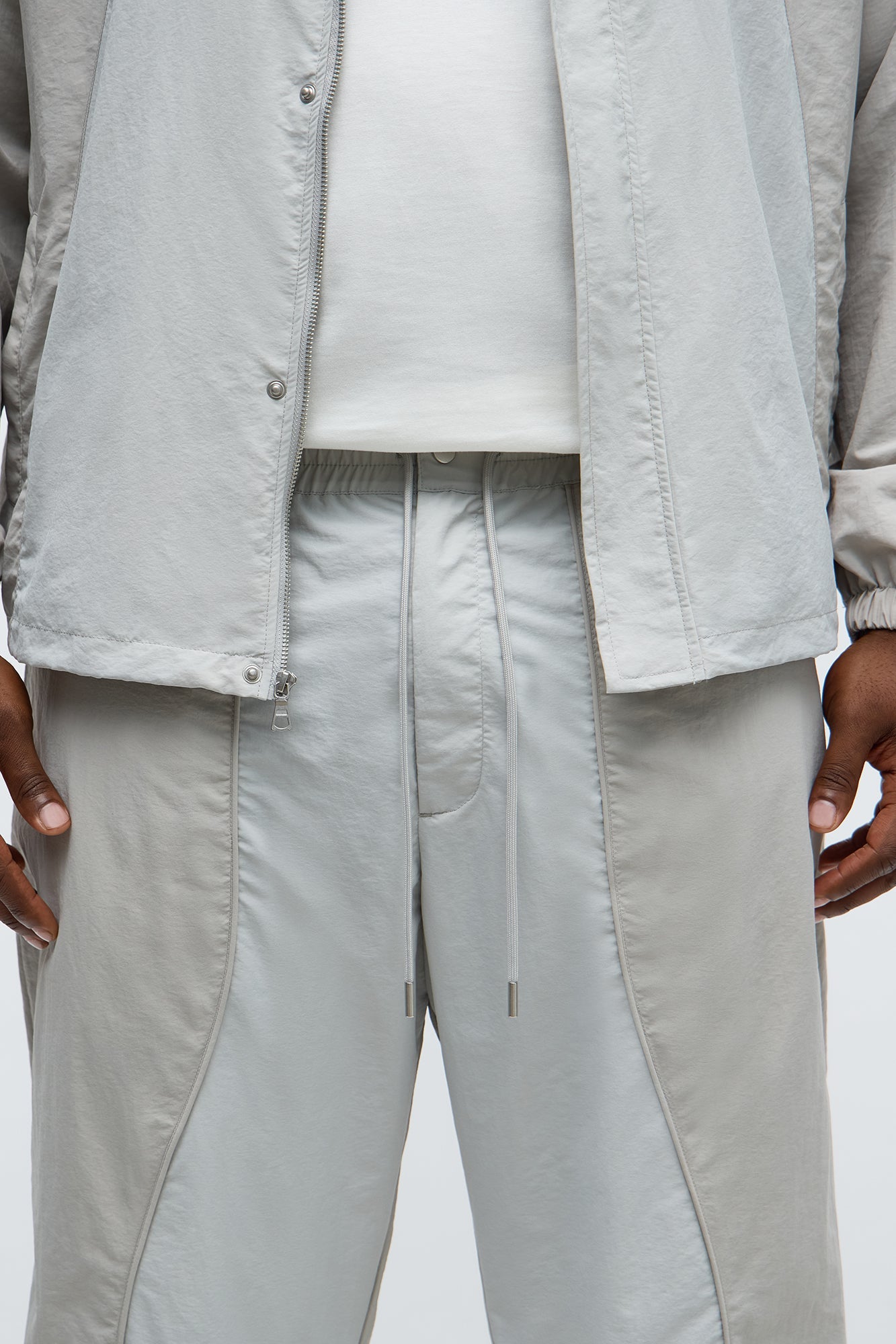 Straight Big Waves Track Pant - Grey