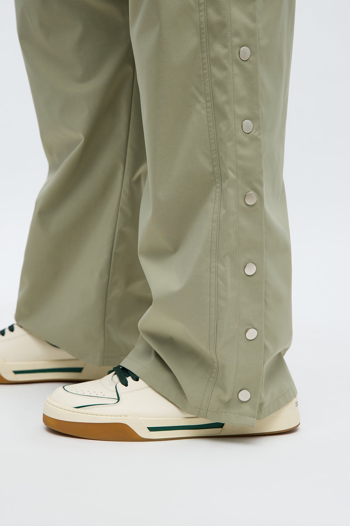 Baggy Lose Control Snap Button Pant - Sage