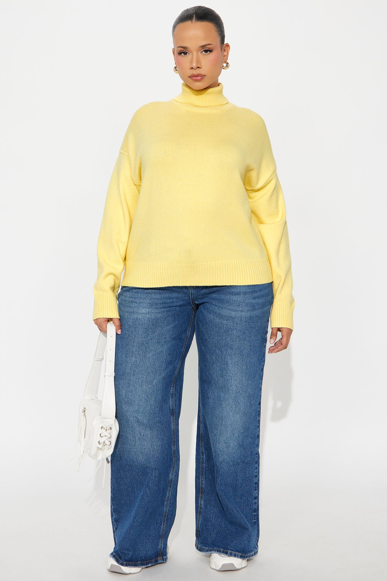 Taking What's Mine Turtle Neck Sweater - Butter Yellow