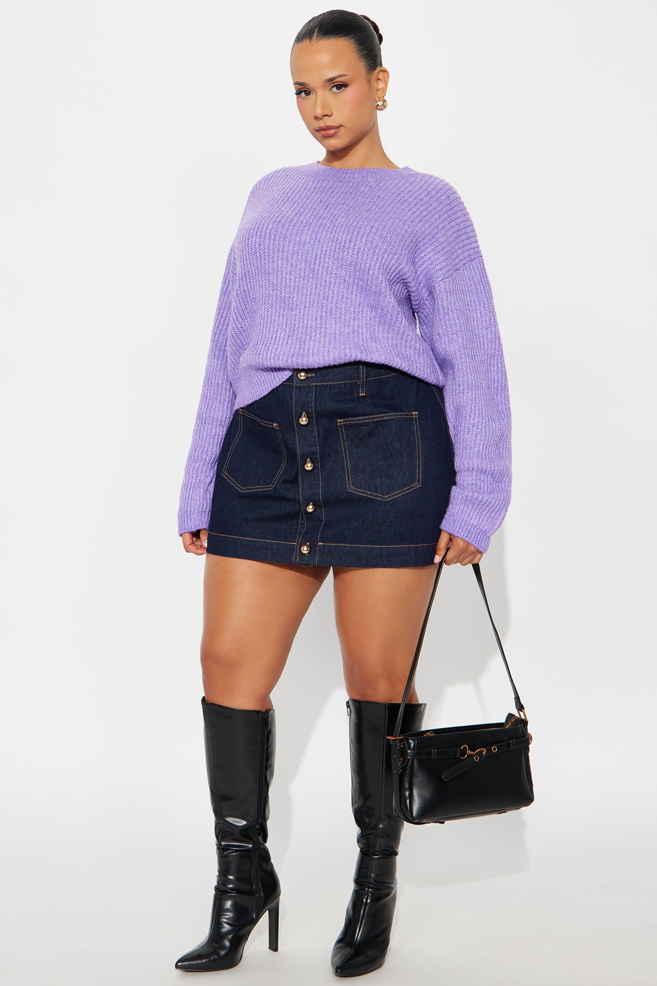 Taylor Button Up Denim Mini Skirt - Rinse Blue Wash