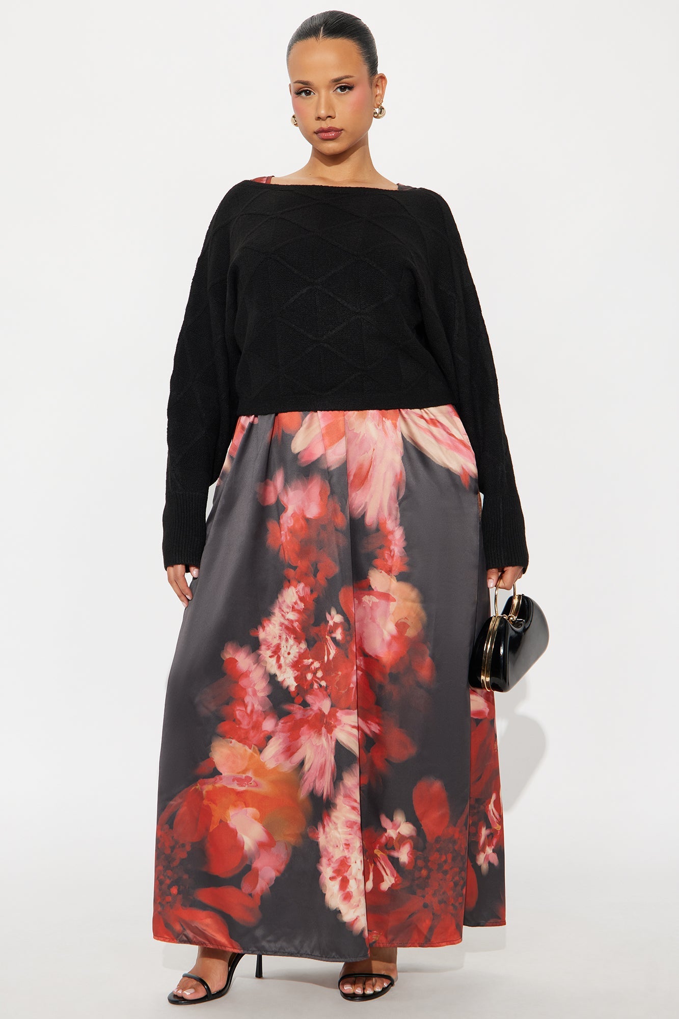 Etta Two Piece Maxi Dress Set - Black/combo