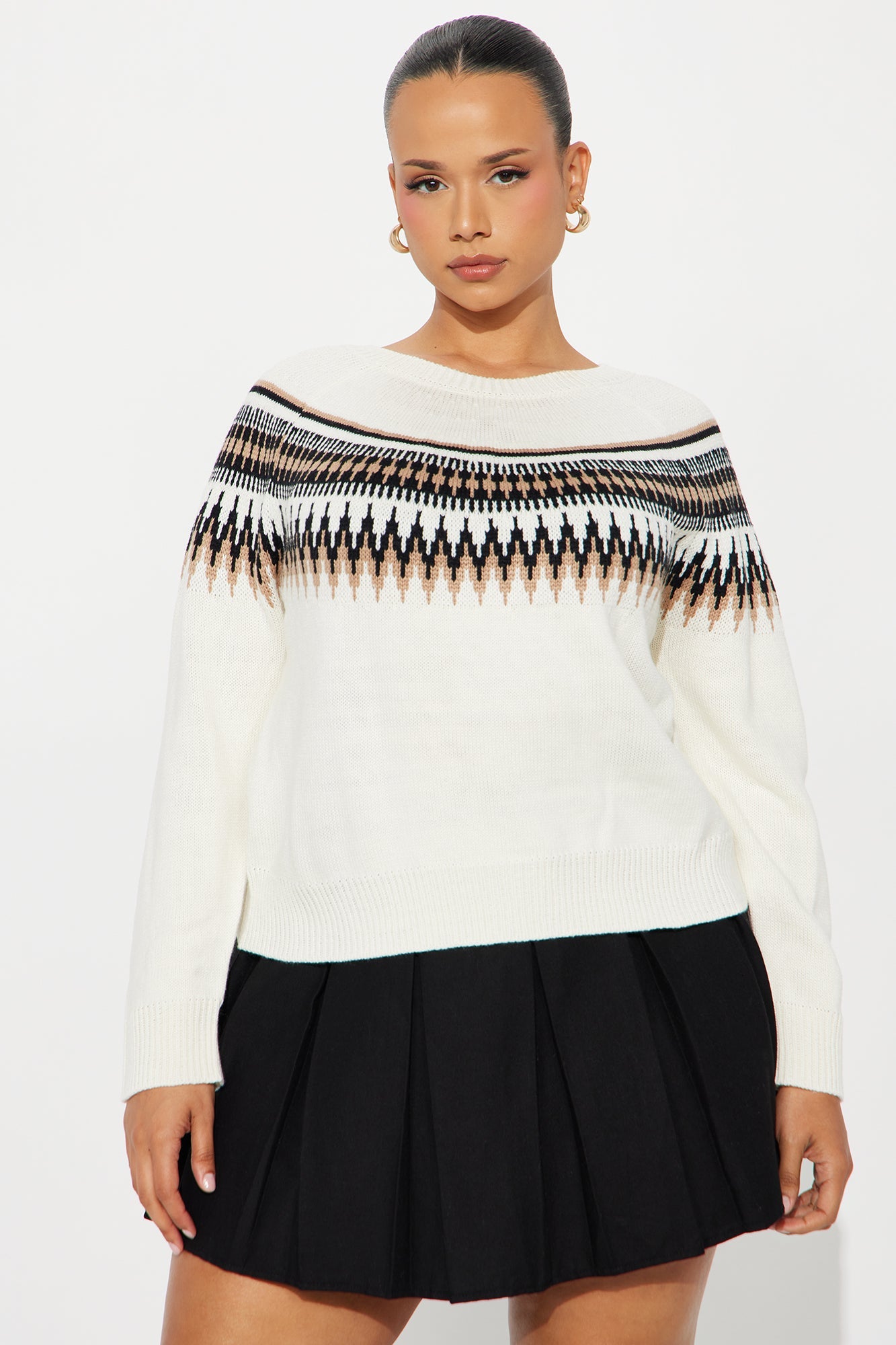 Dolce Dreams Fair Isle Sweater - Cream/combo