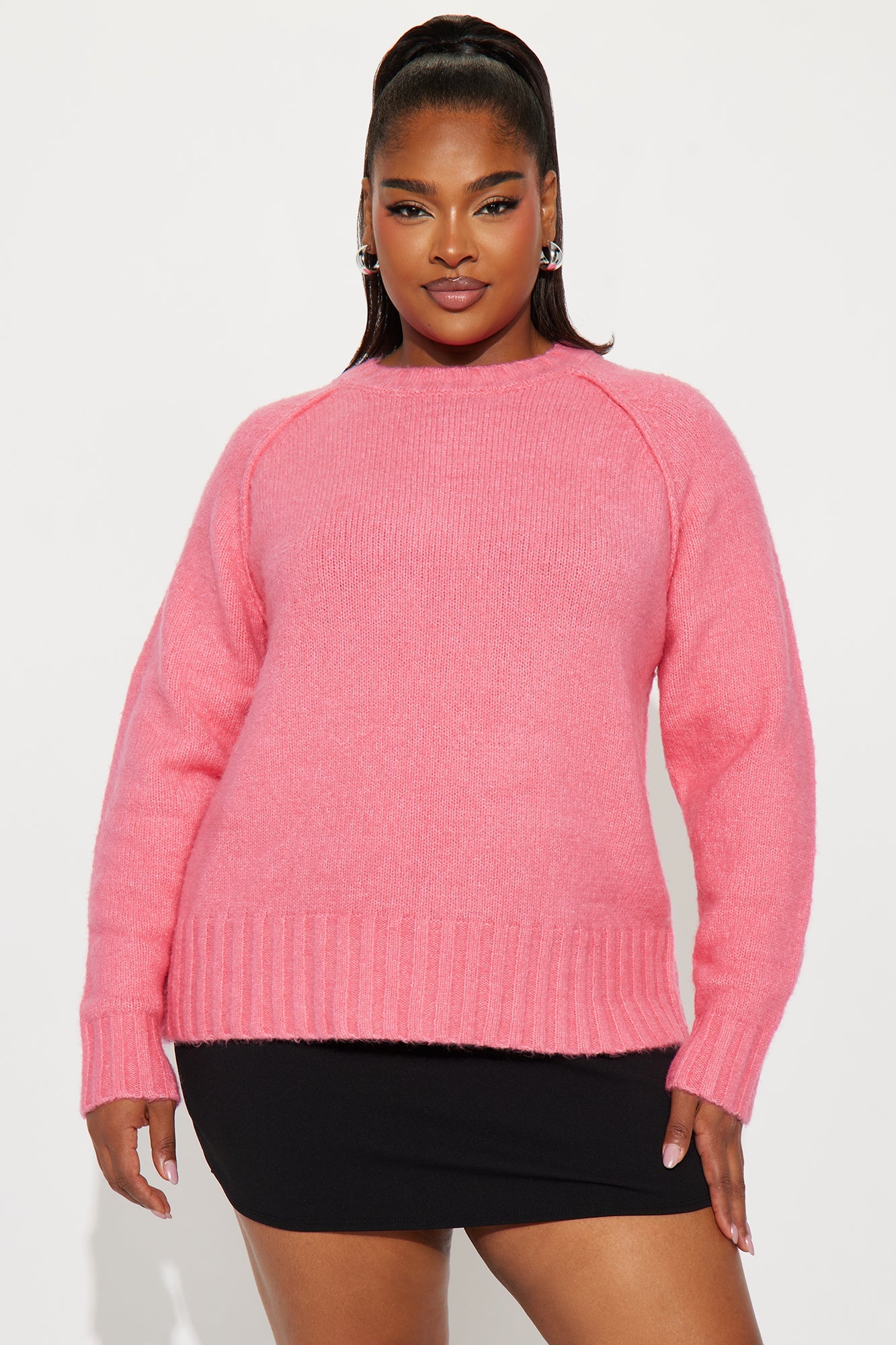 It's Cold Outside Oversized Sweater - Pink