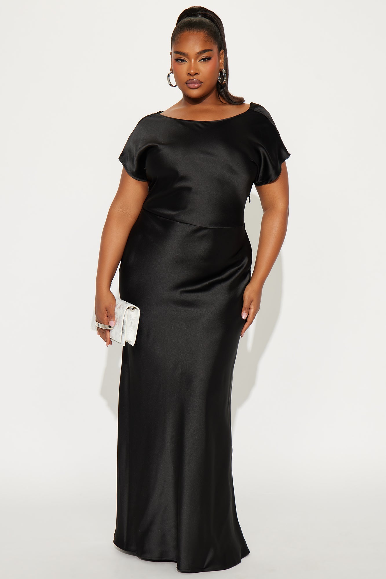 Gleaming Beauty Backless Maxi Gown - Black