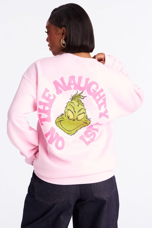 The Grinch You're A Mean One Sweatshirt - Pink