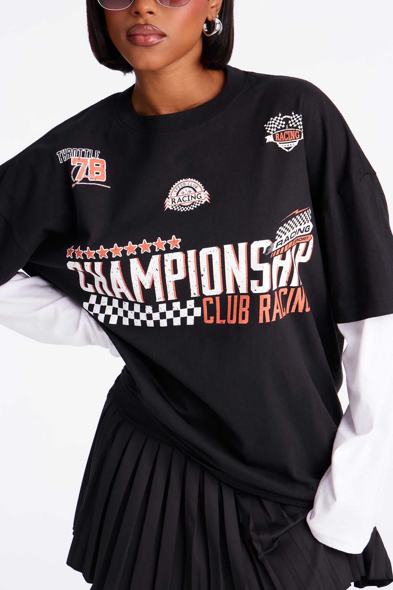 Championship Club Racing Love Sleeve Tee - Black