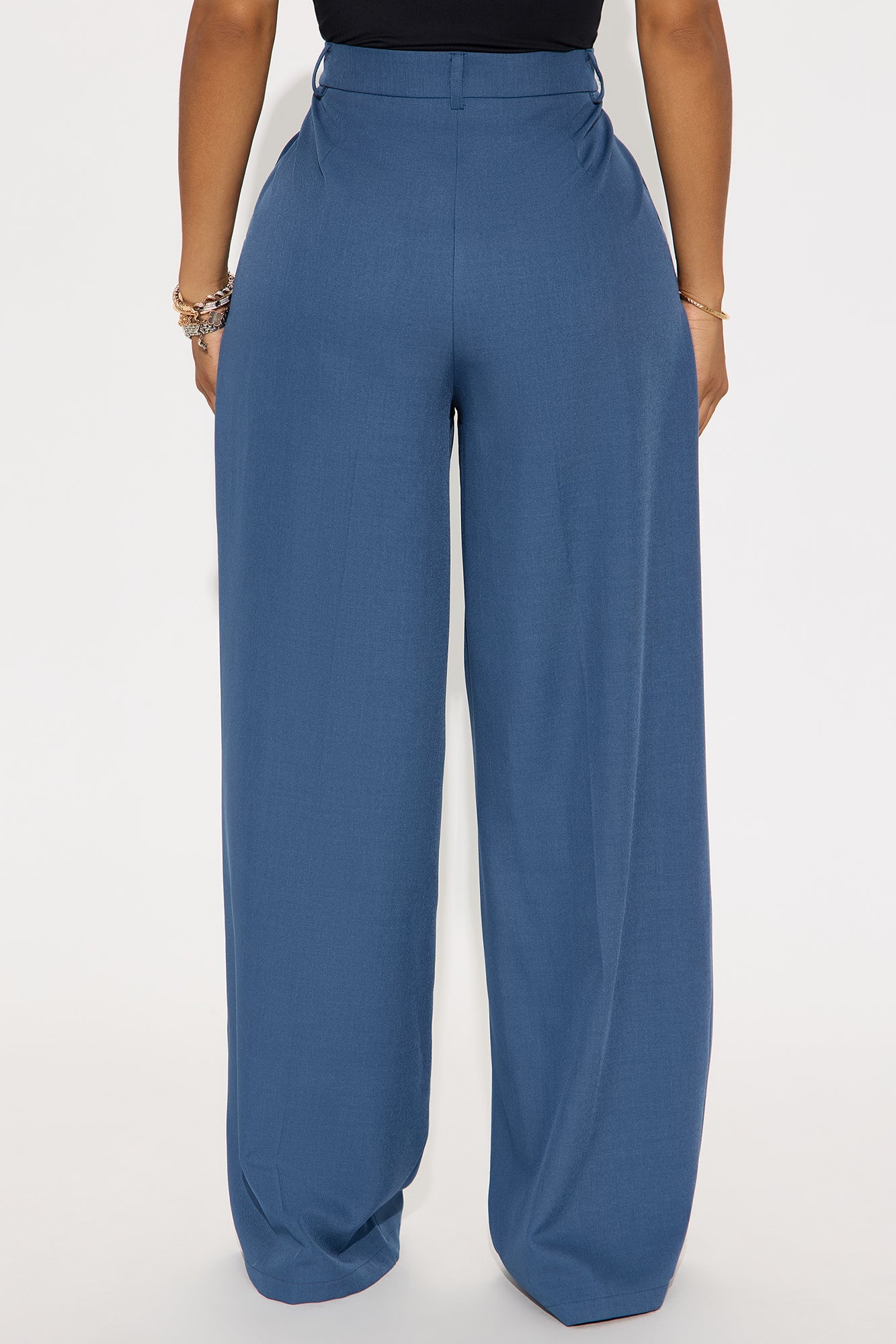 Boss Mentality Crepe Trousers - Blue