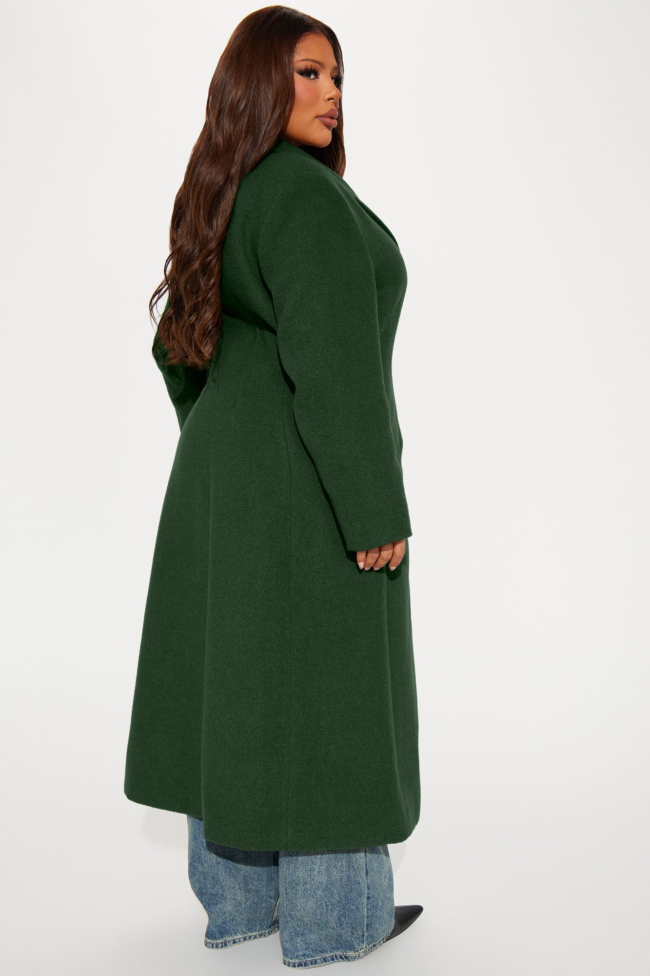 Natalie Wool Trench Coat - Hunter