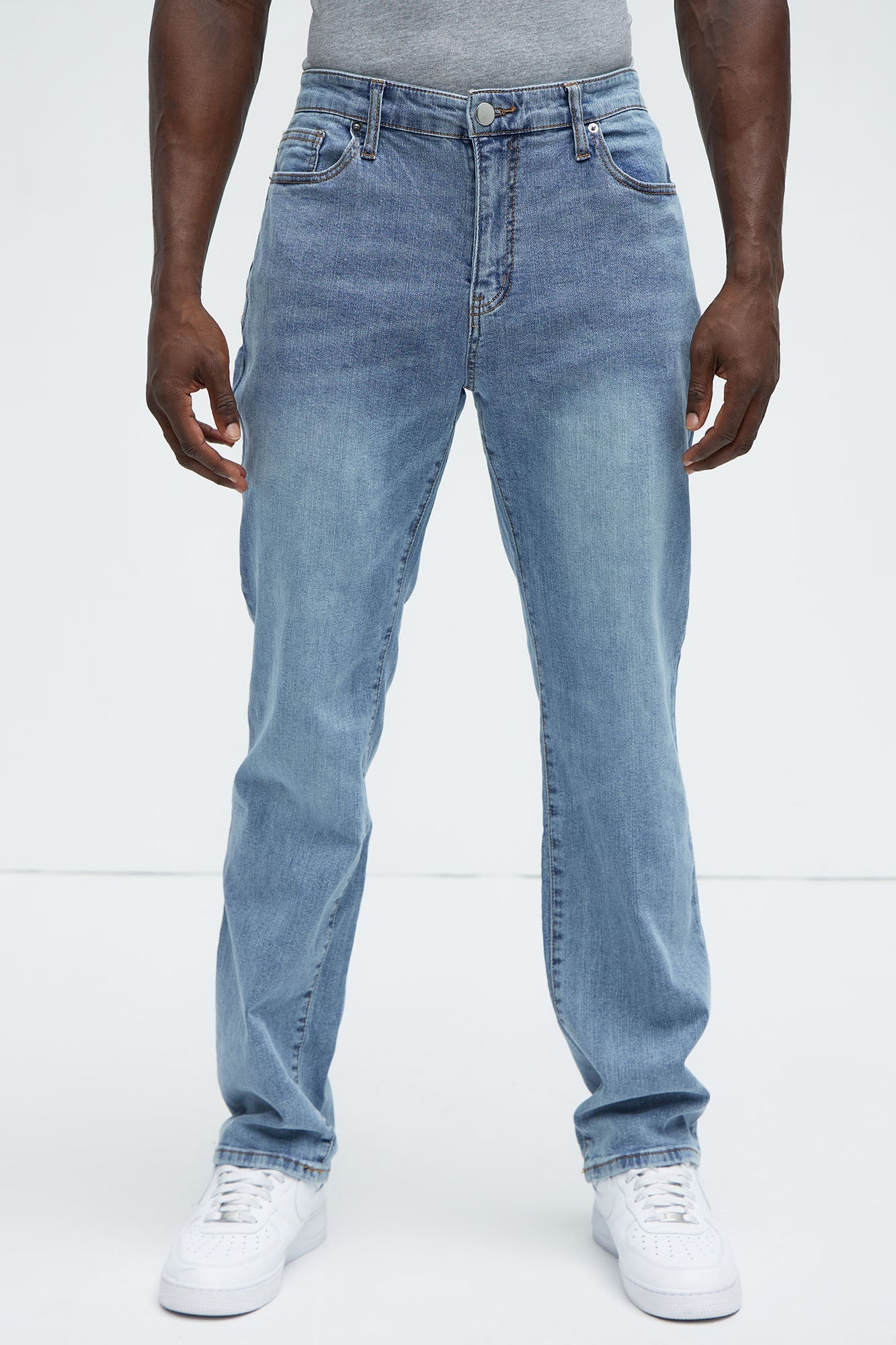 Mike Straight Taper Jeans - Bleach Blue Wash