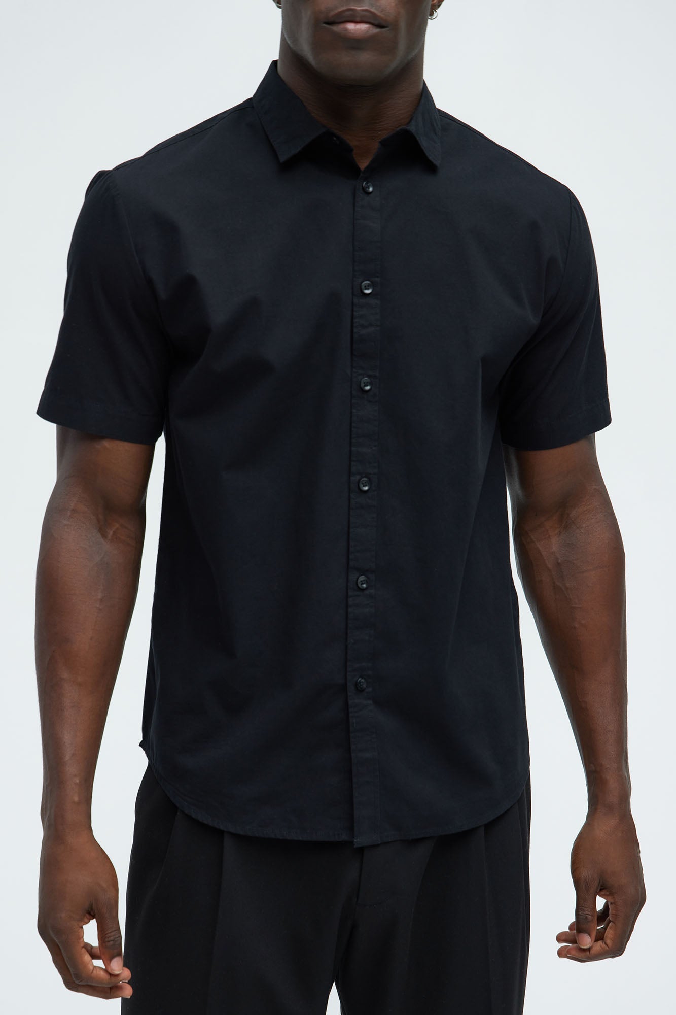 Ryland Short Sleeve Button Up Shirt - Black