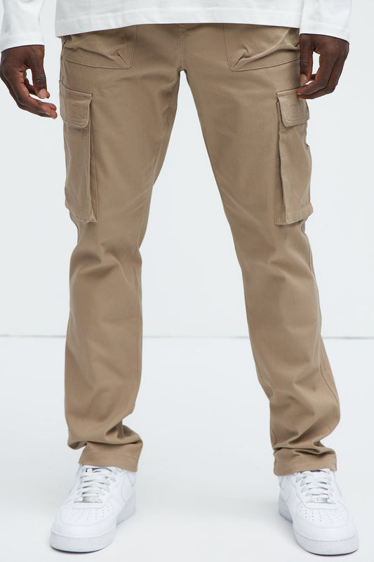Cadet Utility Slim Cargo Pants - Khaki