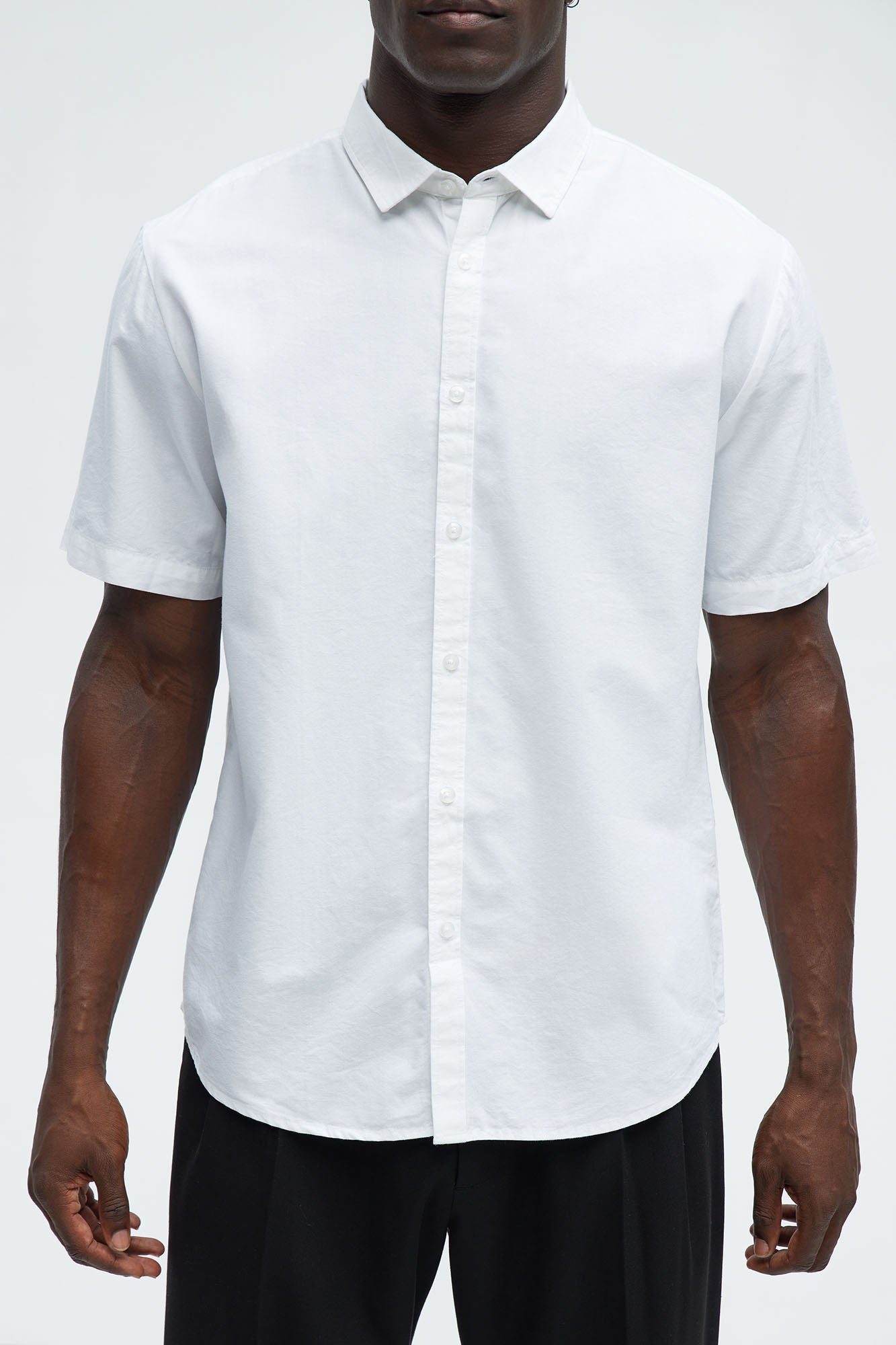 Ryland Short Sleeve Button Up Shirt - White