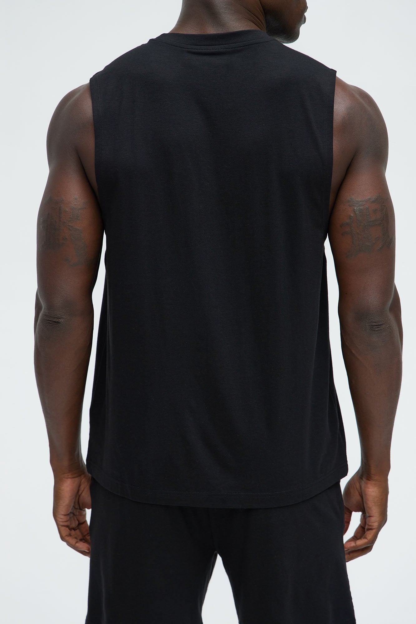 Essential Modal Lounge Sleeveless Muscle Tee - Black