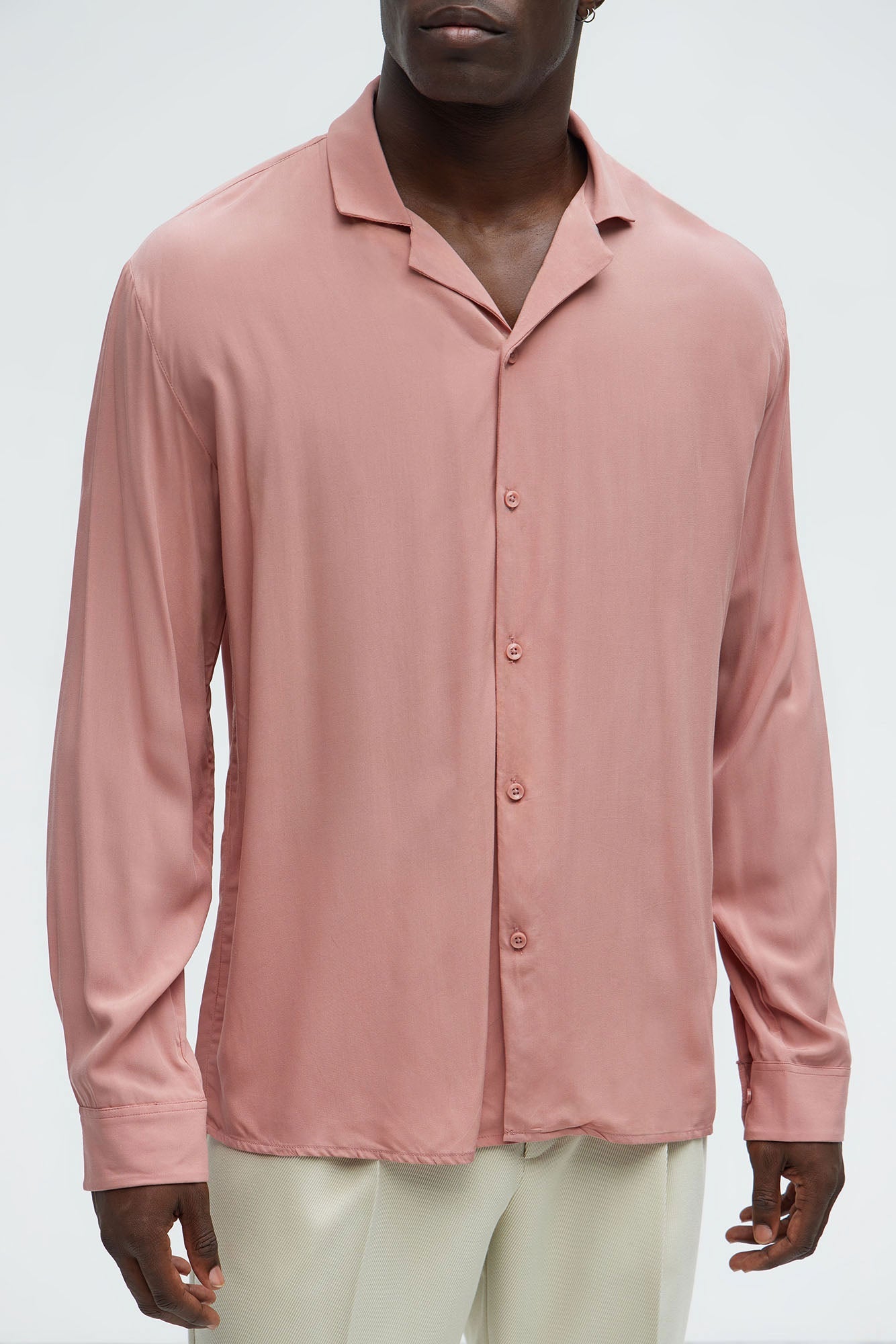 Dawson Relaxed Long Sleeve Button Up Shirt - Mauve