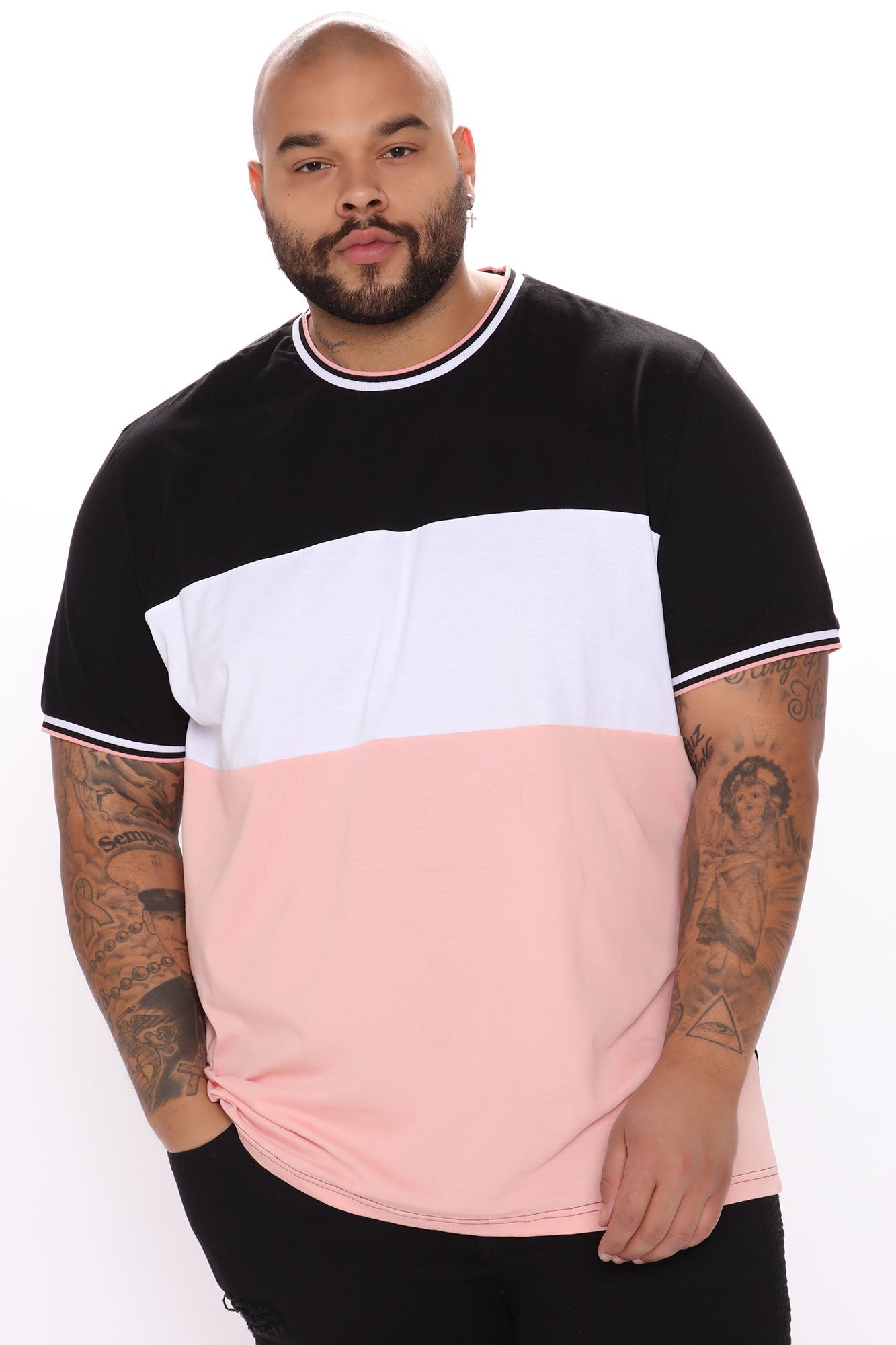 Like That Short Sleeve Tee - Pink/combo