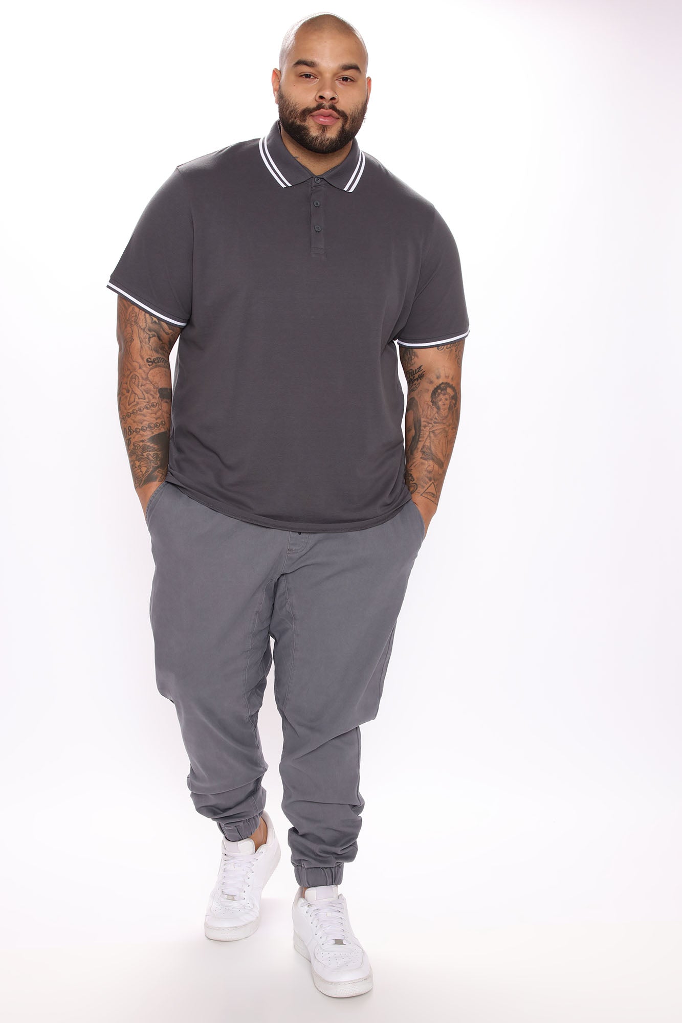 Wilson Short Sleeve Polo - Charcoal