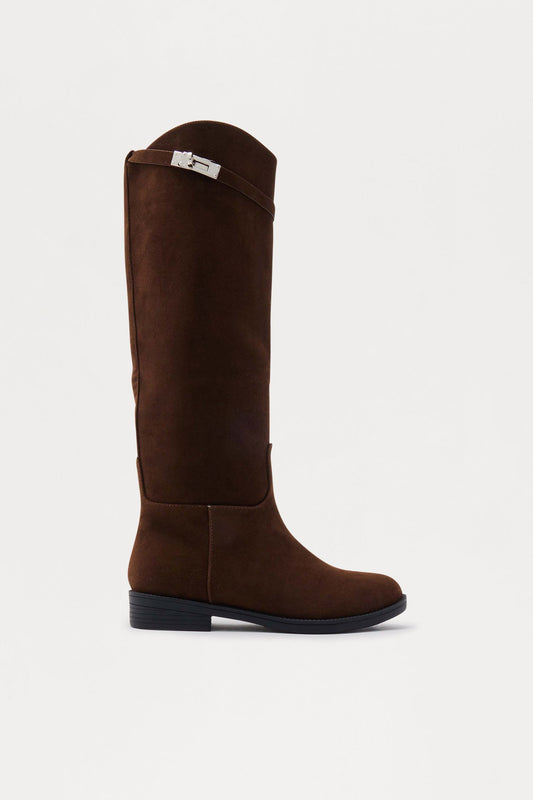 Franco Knee High Boots - Brown