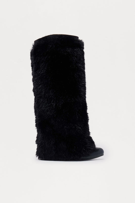 Vancouver Faux Fur Boots - Black