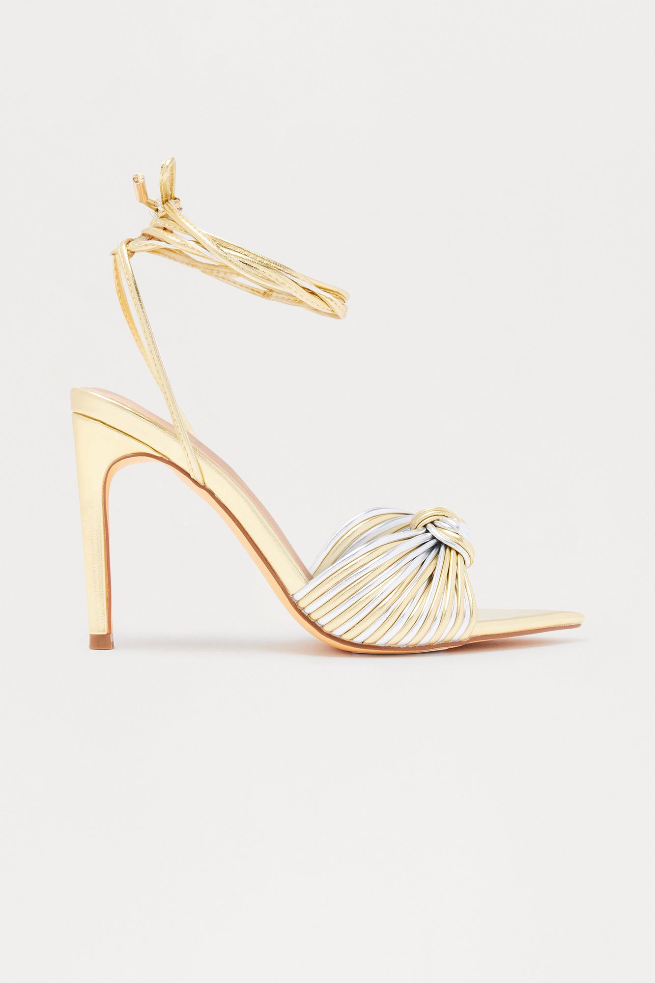 Jadelyn Wrap Up Stiletto Heels - Gold